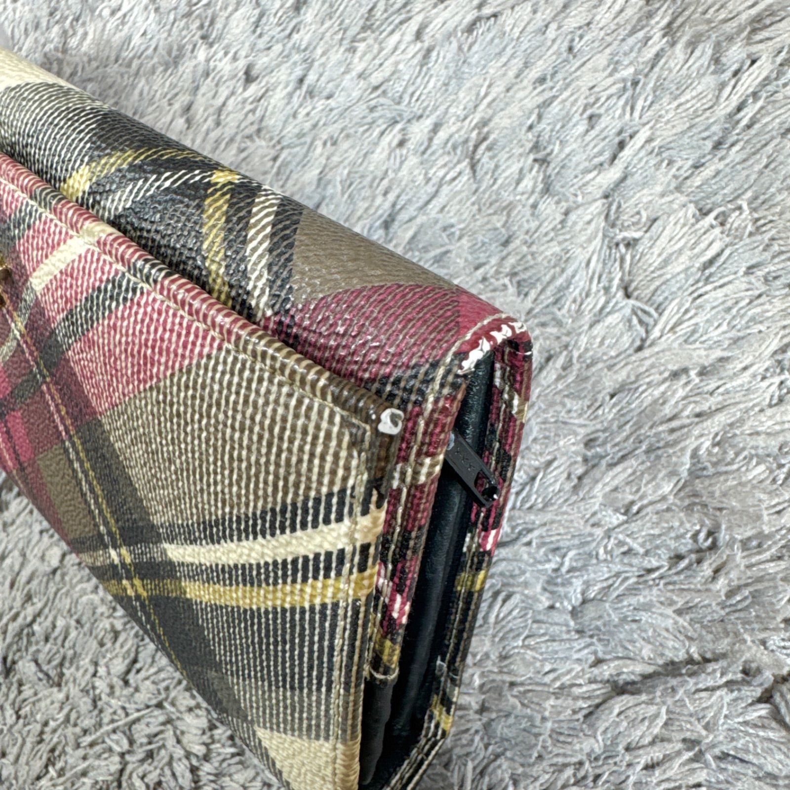 Vivienne Westwood ヴィヴィアンウエストウッド チェック柄 長財布 PVC 