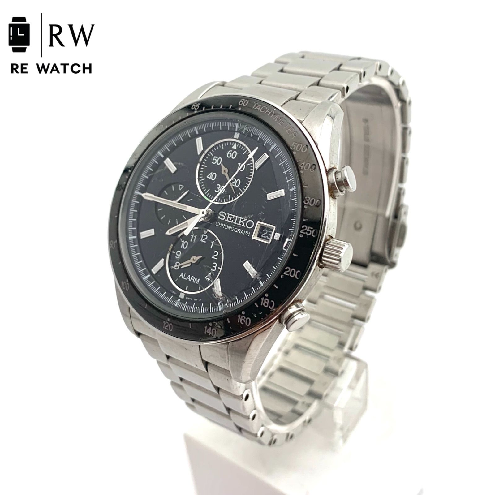ジャンク】SEIKO 7T62-0JF0 クロノグラフ ブラック腕時計-アダルト