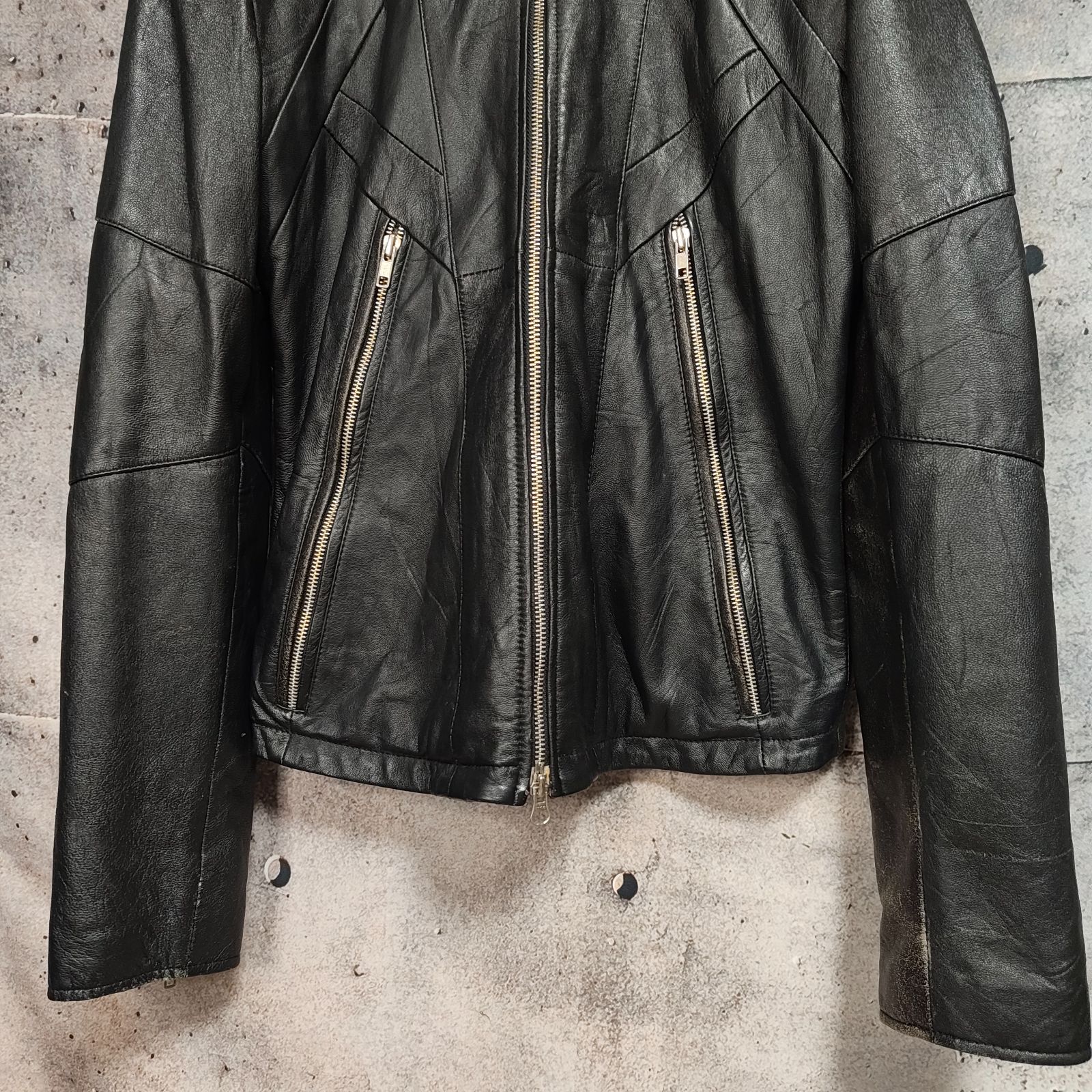 本革シングルライダースジャケットIライン 00s-10s Archive Leather