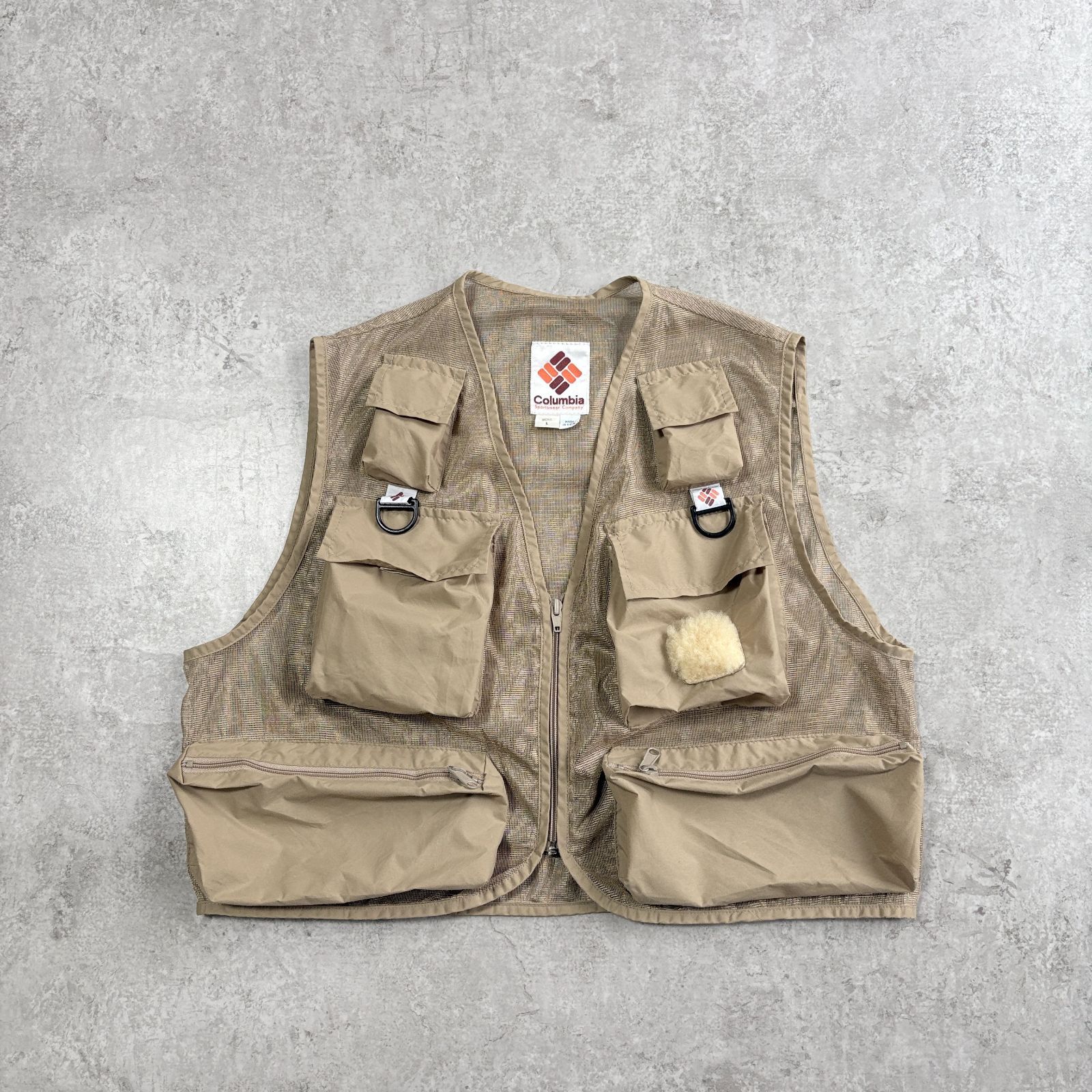 80s USA製 Columbia Mesh Fishing Vest コロンビア メッシュ 