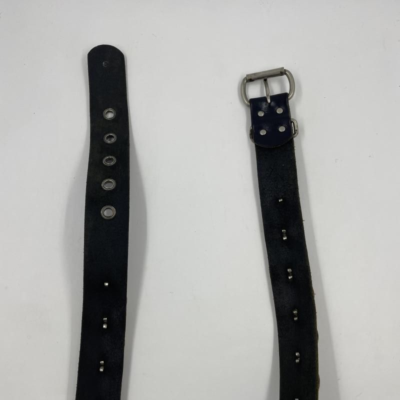 中古】UNDER COVER 04AW BUT期 錆加工 スタッズベルト ブラック