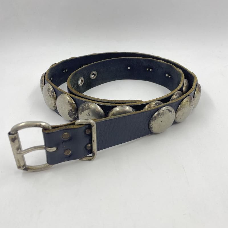 中古】UNDER COVER 04AW BUT期 錆加工 スタッズベルト ブラック