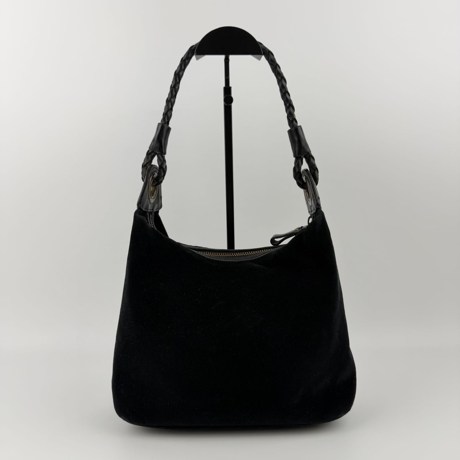 中古】Chloe クロエ ショルダーバッグ ブラック ベロア ヴィンテージ 