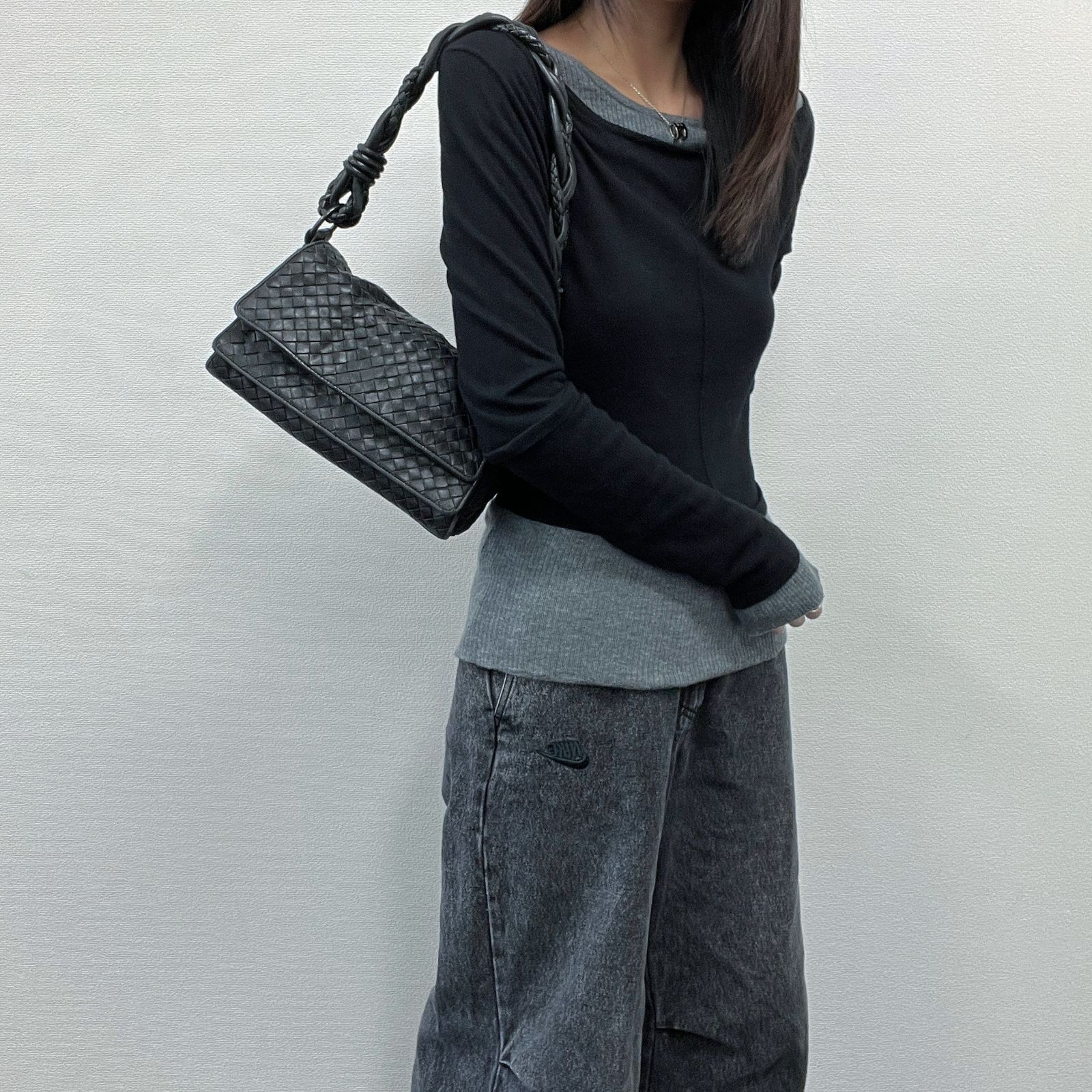 中古】Bottega Veneta ボッテガヴェネタ イントレチャート ショルダー 