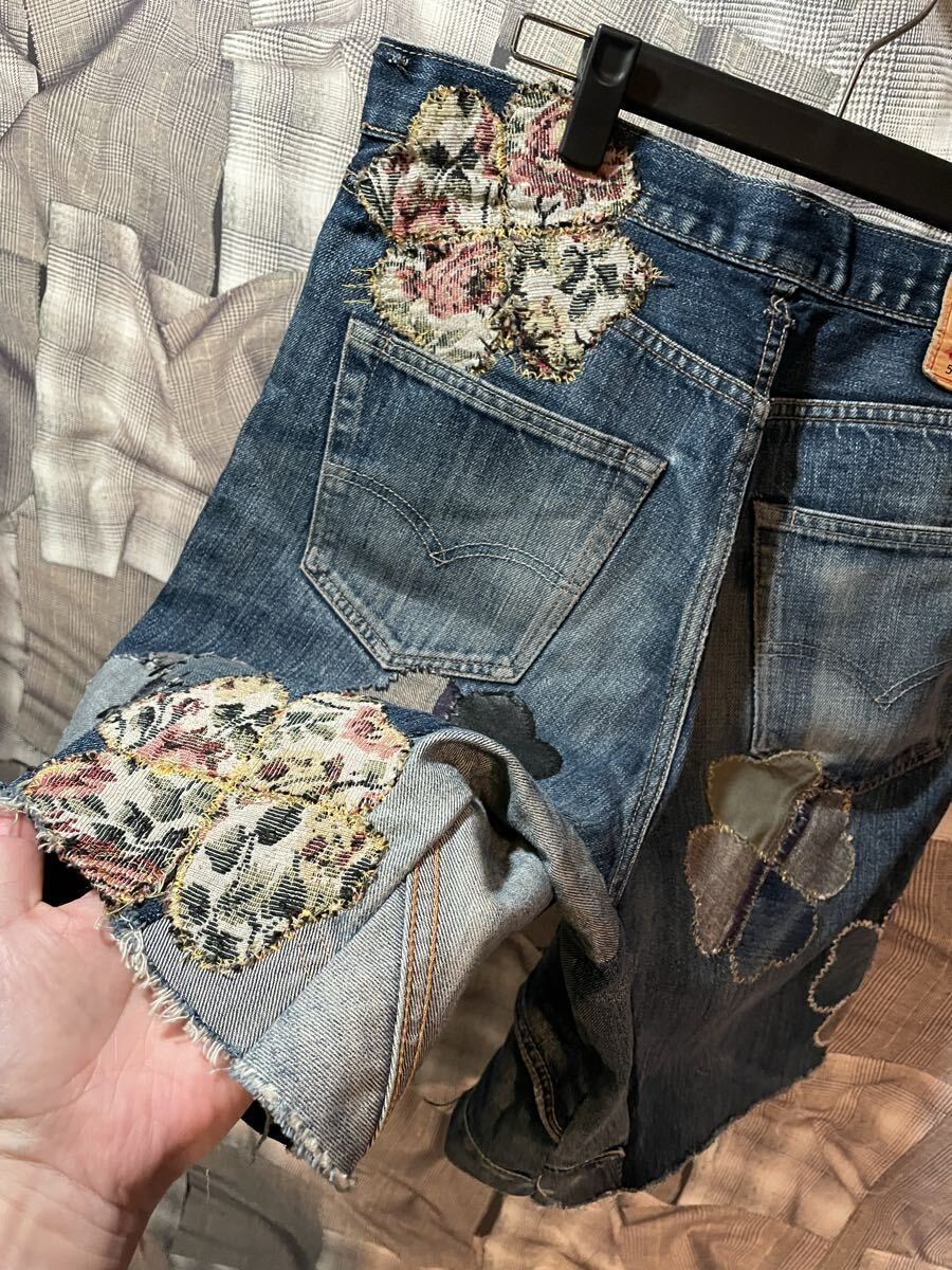 福岡出品 Imozon saving clothing リメイクデニムショーツ イムオゾン 