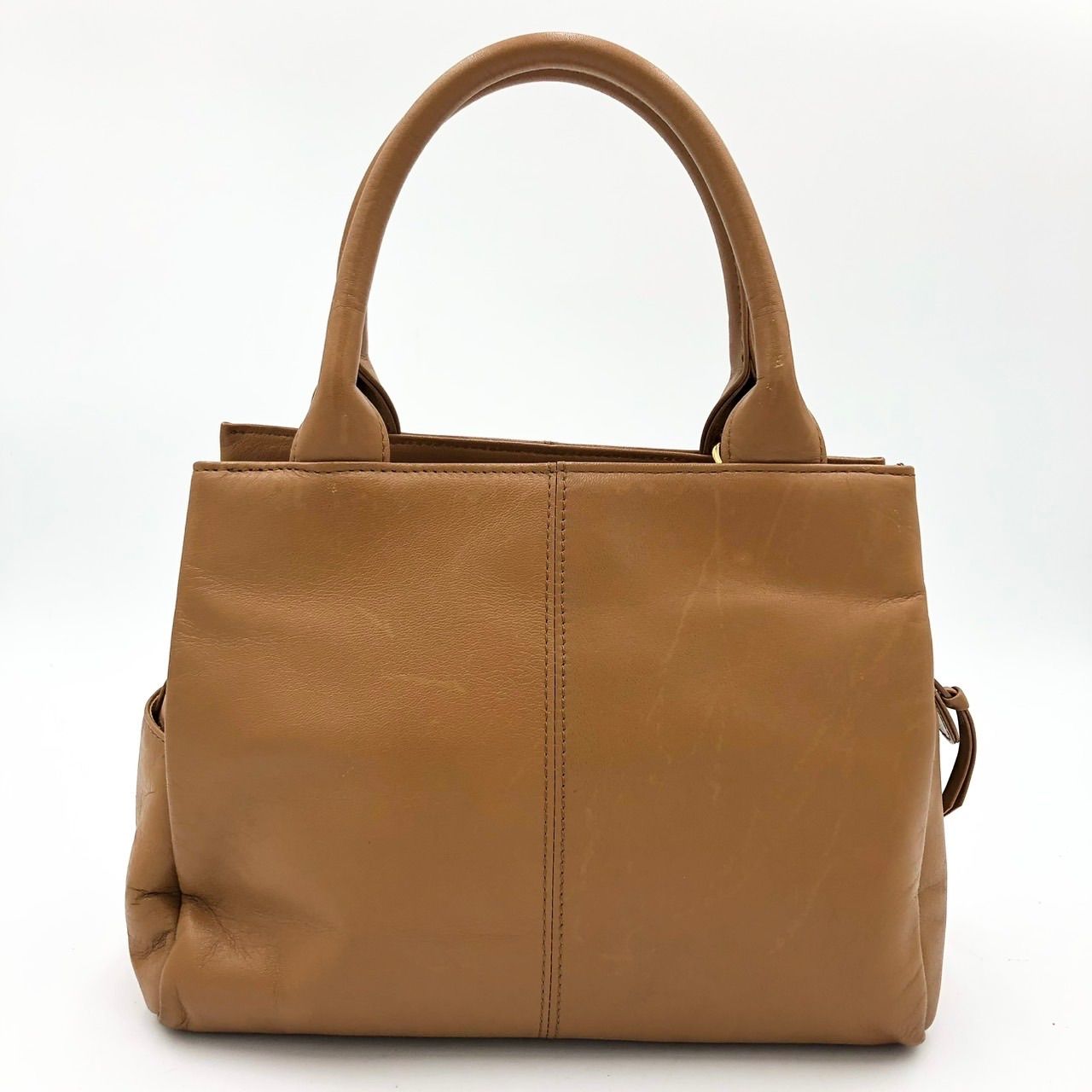 美品】キタムラ Kitamura ハンドバッグ レザー ブラウン 茶色 横浜 