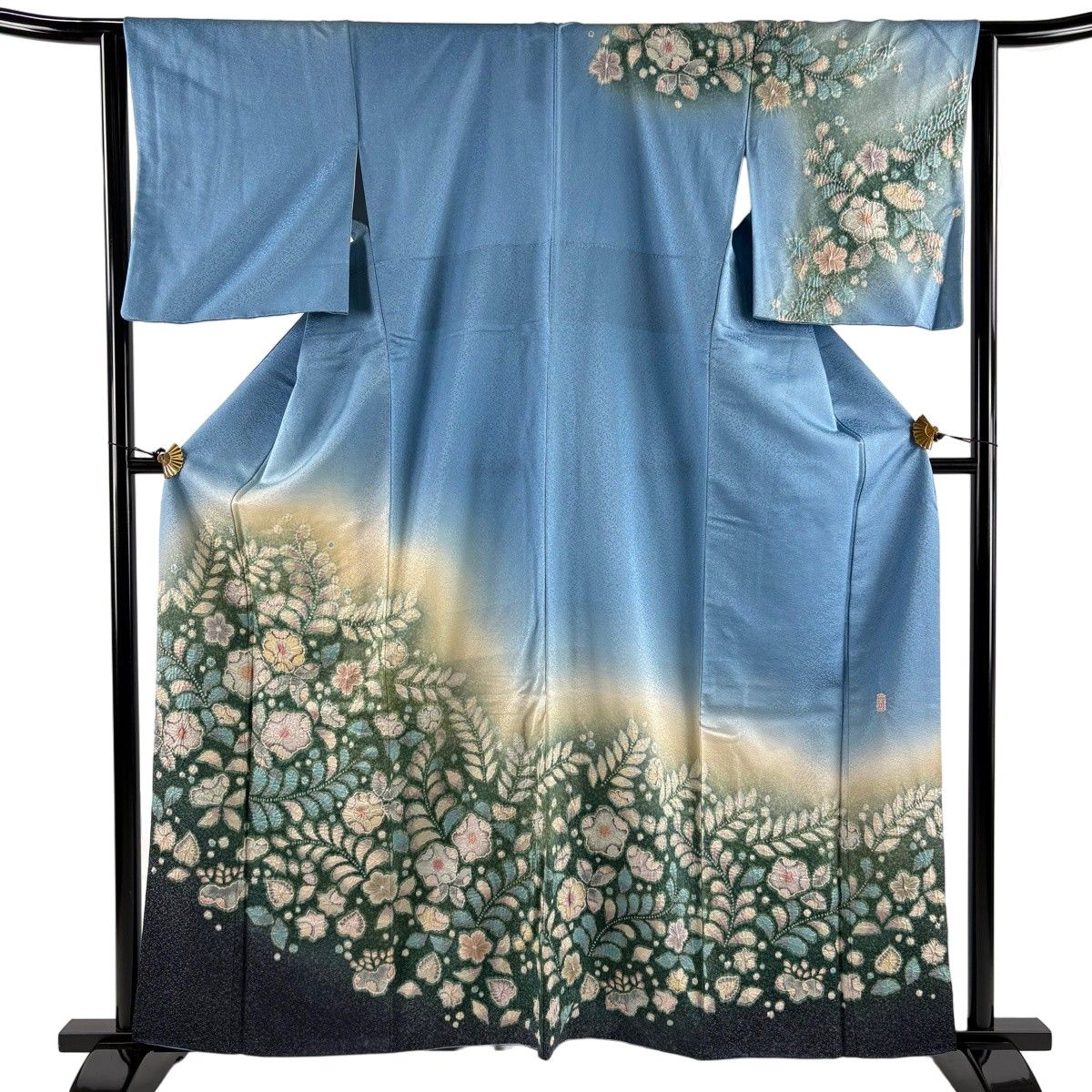 訪問着 身丈160.5cm 裄丈63.5cm S 袷 翠山工房 落款 辻が花 金通し