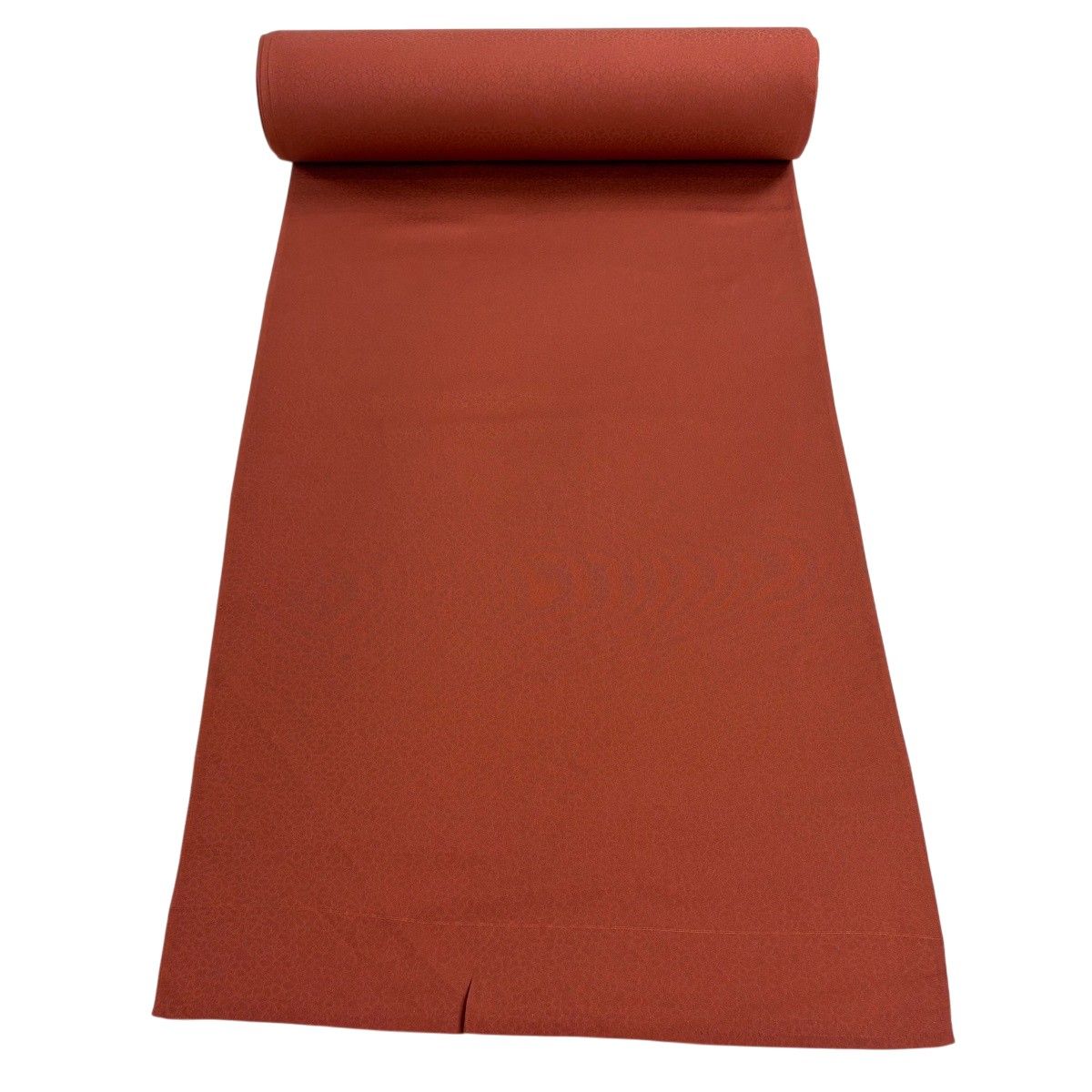 反物 秀品 色無地 地紋 茶色 正絹 【中古】 6,860円