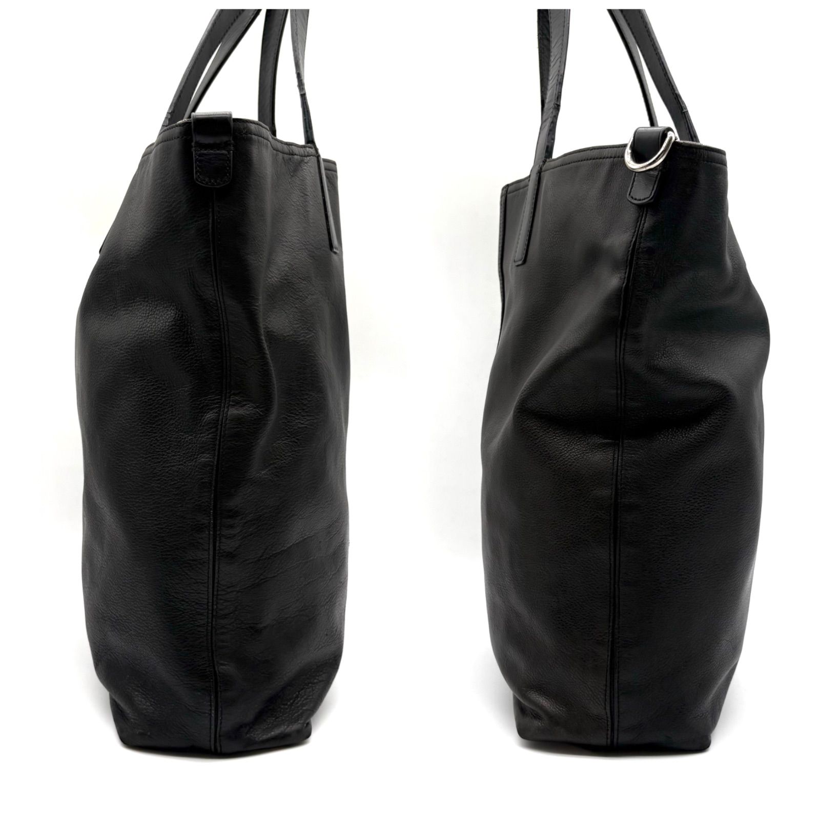 美品✨】COACH y2k Black Pebbled Leather Reversible Tote Bag Unisex 