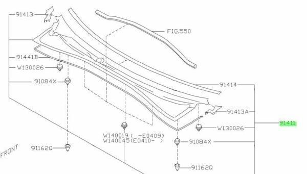 スバル  インプレッサGD/GG F/G型 センターカウルトップ カウルパネル スバル 純正品 インプレッサ GDA/GDB/GGA F/G型 センターカウルトップ