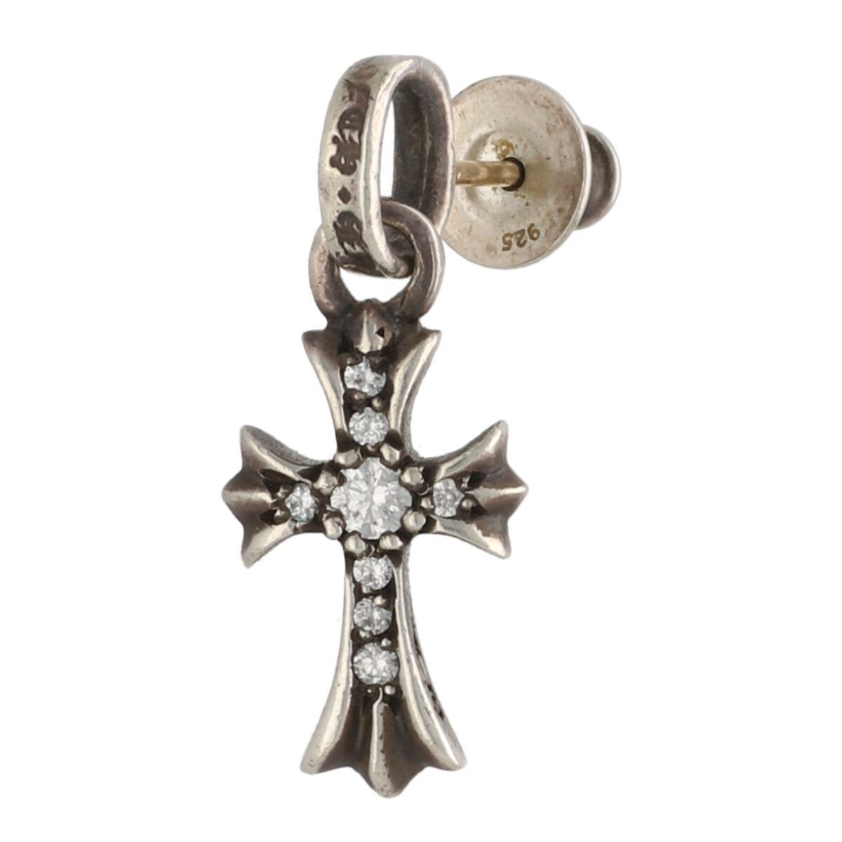 中古】 CHROME HEARTS クロムハーツ ベイビーファットクロスピアス
