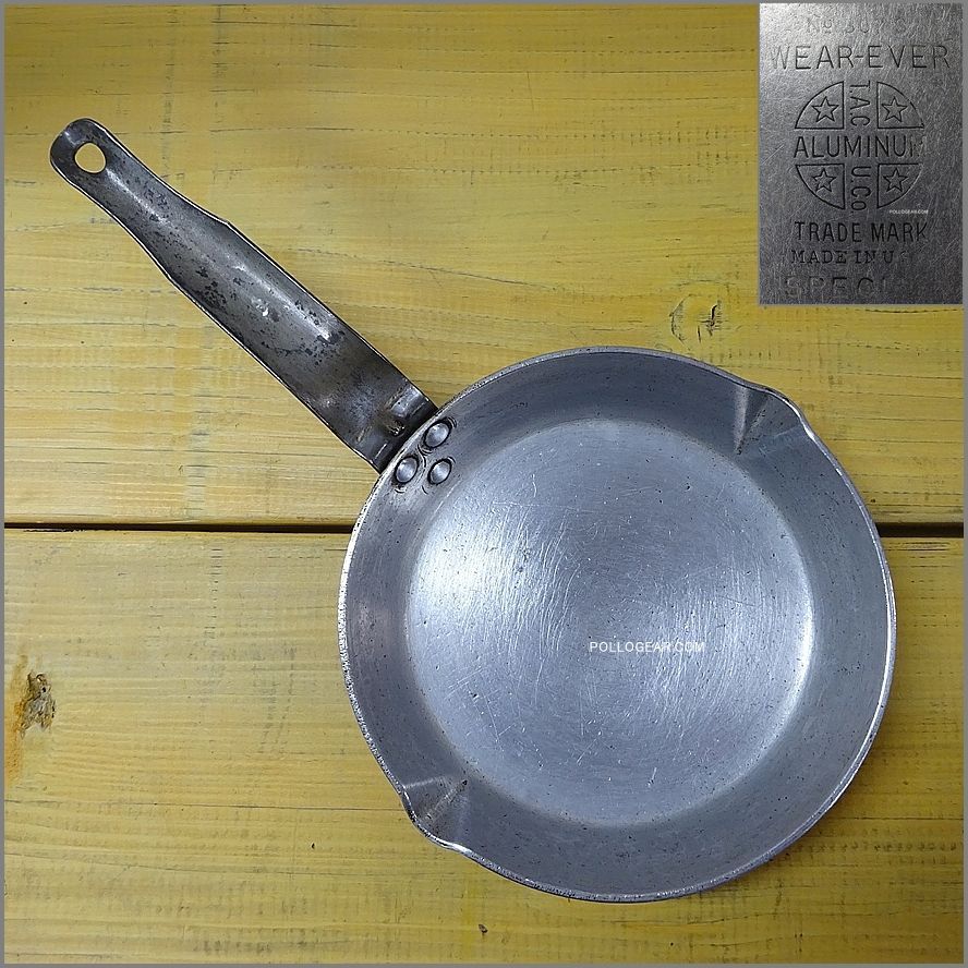 1940’s WEAR-EVER 307-S ビンテージ フライパン アルミフライパン USA製 Aluminum Frying Pans 178㎜