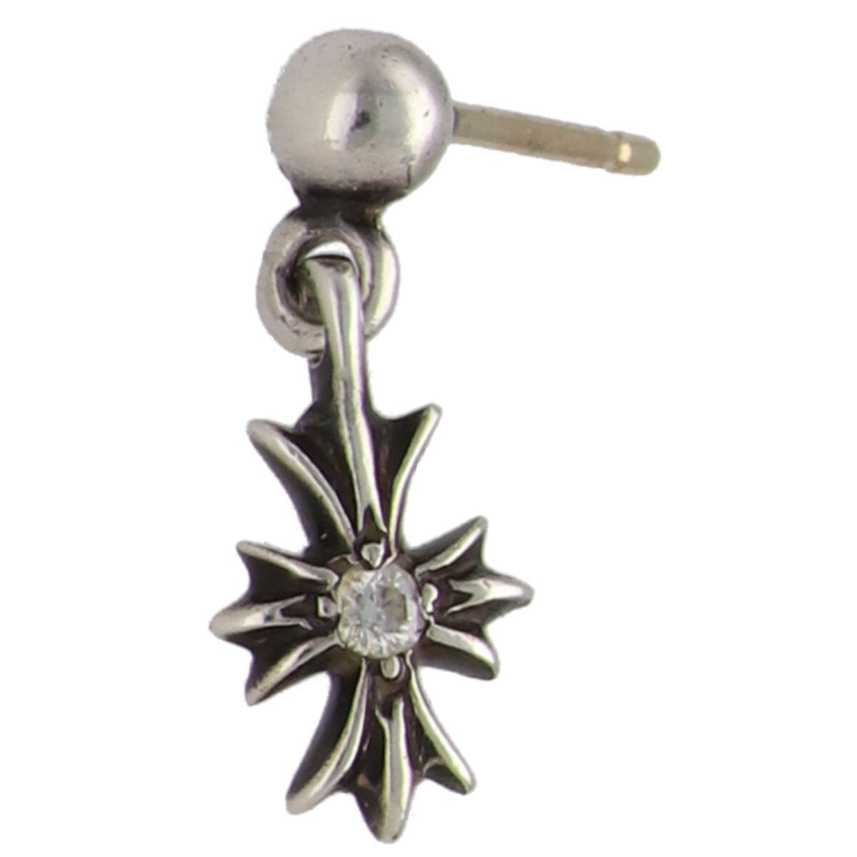 【中古】 CHROME HEARTS クロムハーツ タイニーE CHプラス ピアス SV925 シルバー ダイヤモンド イヤリング アクセサリー 25033771 RS