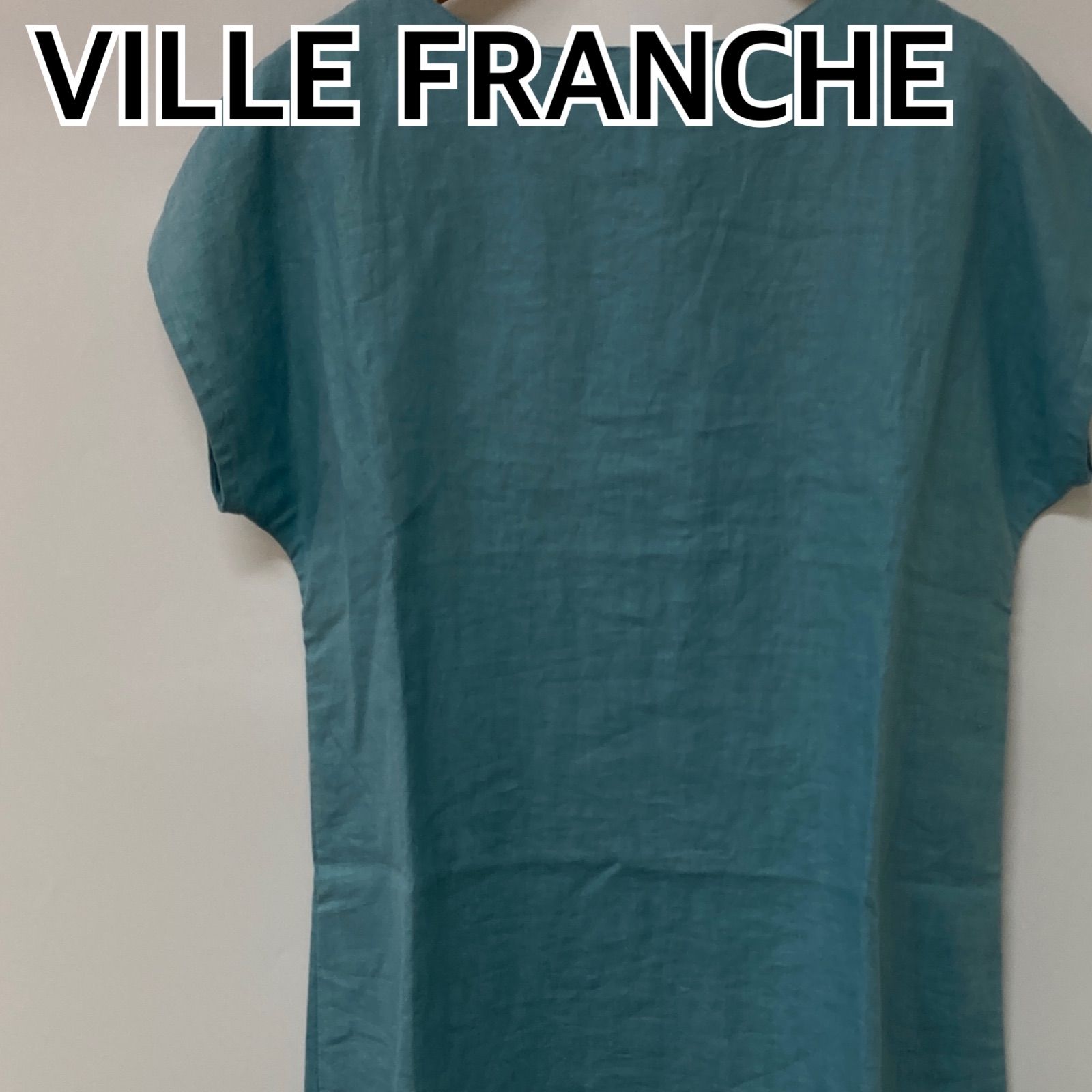 VILLE FRANCHE ヴィルフランシュ ワンピース 半袖 ノースリーブ ターコイズ レディース 【CT2779】