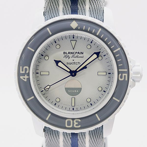 新品同様 稼働 箱/保付 ブランパン × スウォッチ ANTARCTIC OCEAN 