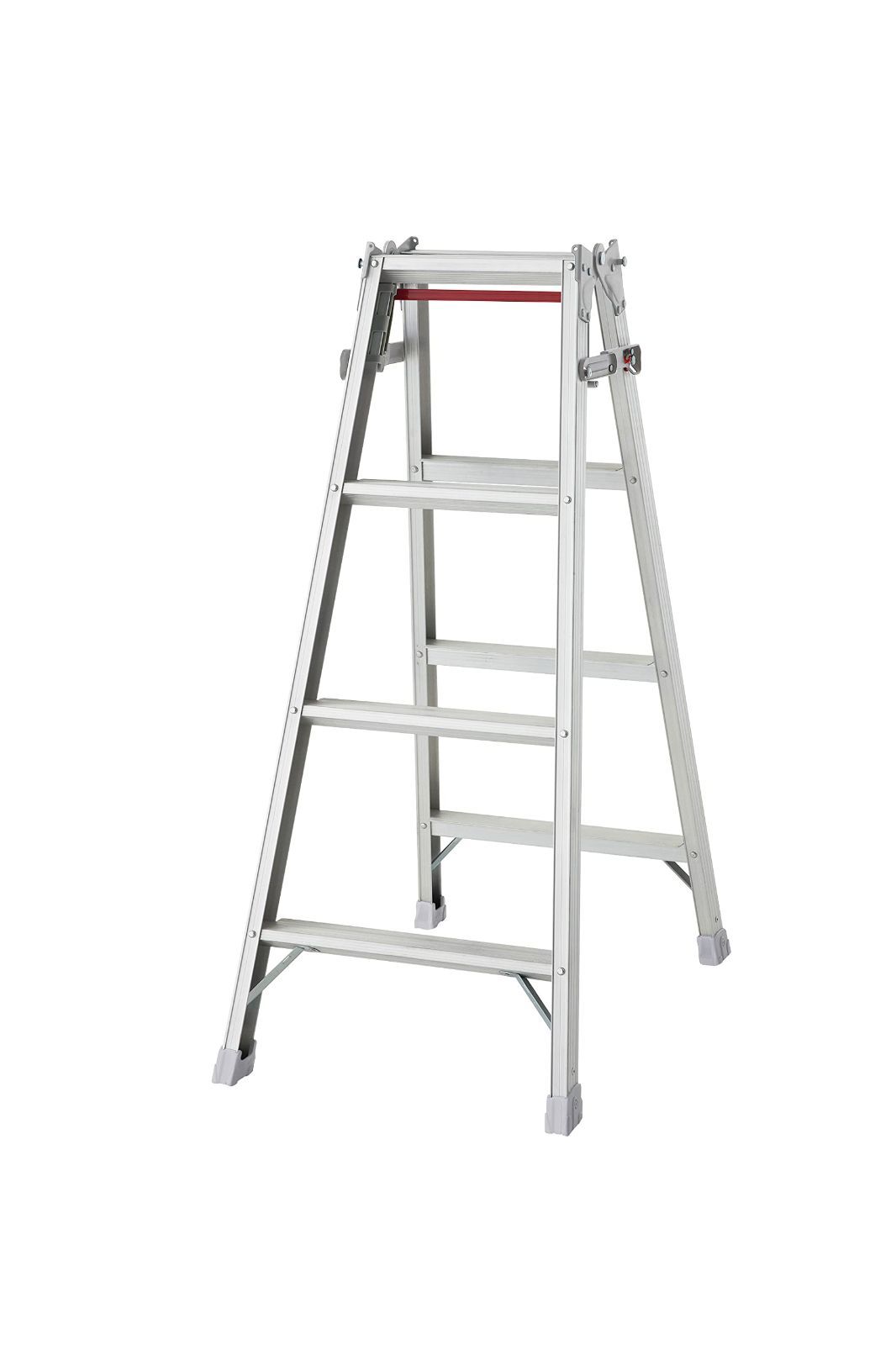 【数量限定】シルバー (10928) (1.10m) RD-12c 4段 はしご兼用脚立(ワンタッチバー付) 長谷川工業(Hasegawa)