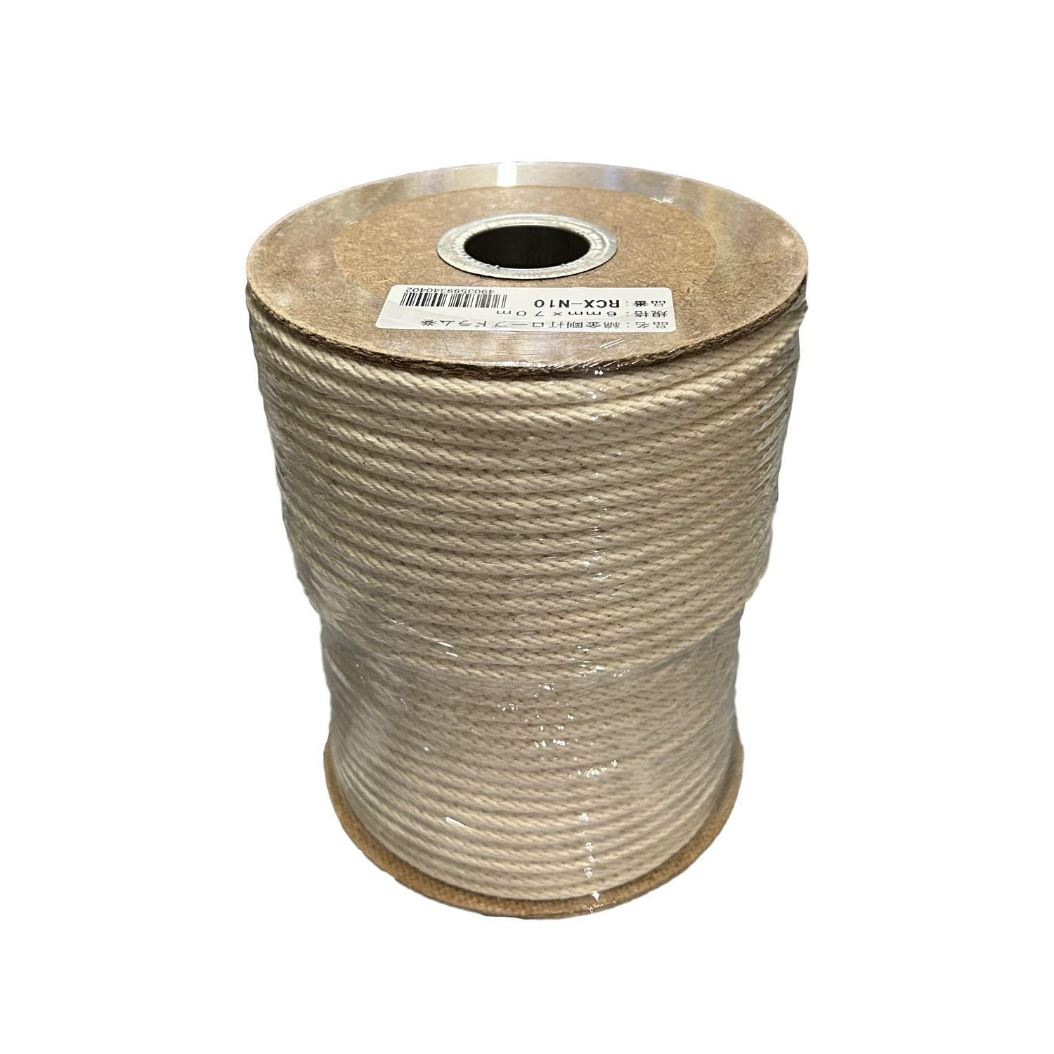 新品 ユタカメイク 綿ロープ 6mm×70m 金剛打 ドラム巻 26RCXN10 長尺 業務用 巻き取り 柔らかい 手芸 作業用 農園芸 DIY