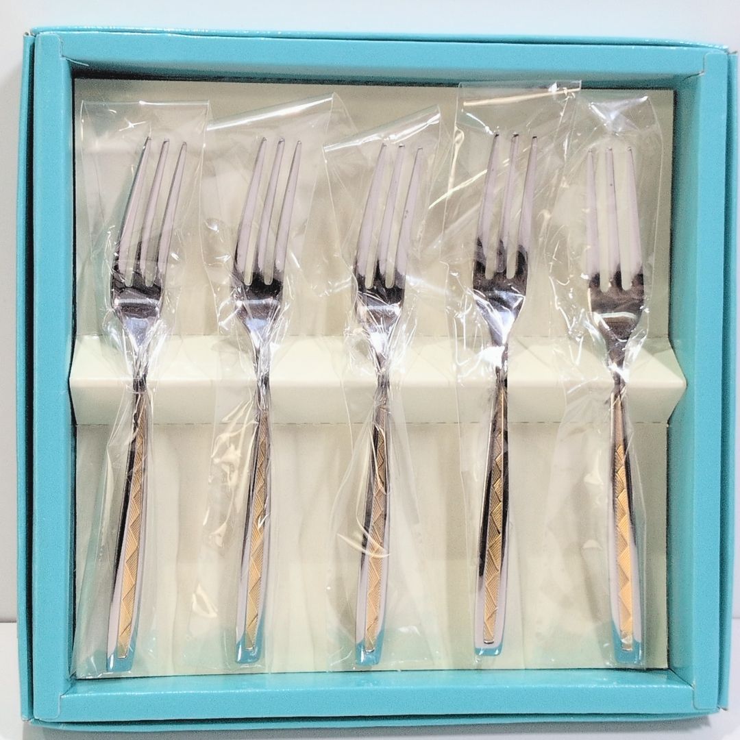 未使用 Noritake ノリタケ カトラリー ゴールド 姫フォーク 5点 H5 09RK
