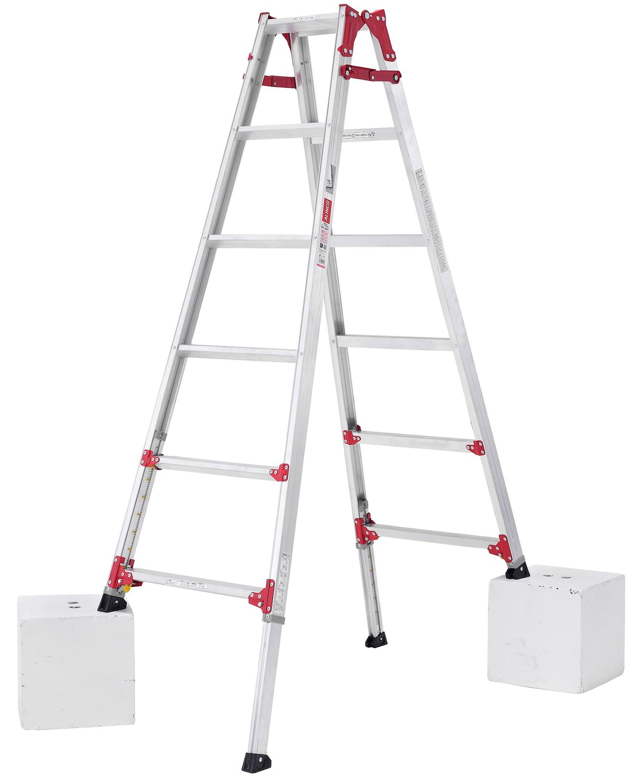 新品 アルインコ(ALINCO) アルミ 伸縮脚付はしご兼用脚立 高さ159～189cm 耐荷重100kg 軽量 折りたたみ 幅広踏ざん 洗車 掃除 お庭 お手入れ 日曜大工 PRC180FX 23,506円