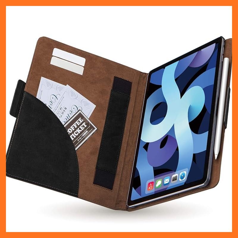 【新品】 エレコム iPad Air 10.9 第5/4世代 (2022/2020年) レザーケース 手帳型 フリーアングル ツートンカラー ブラック TB-A20MPLFDTNBK 0