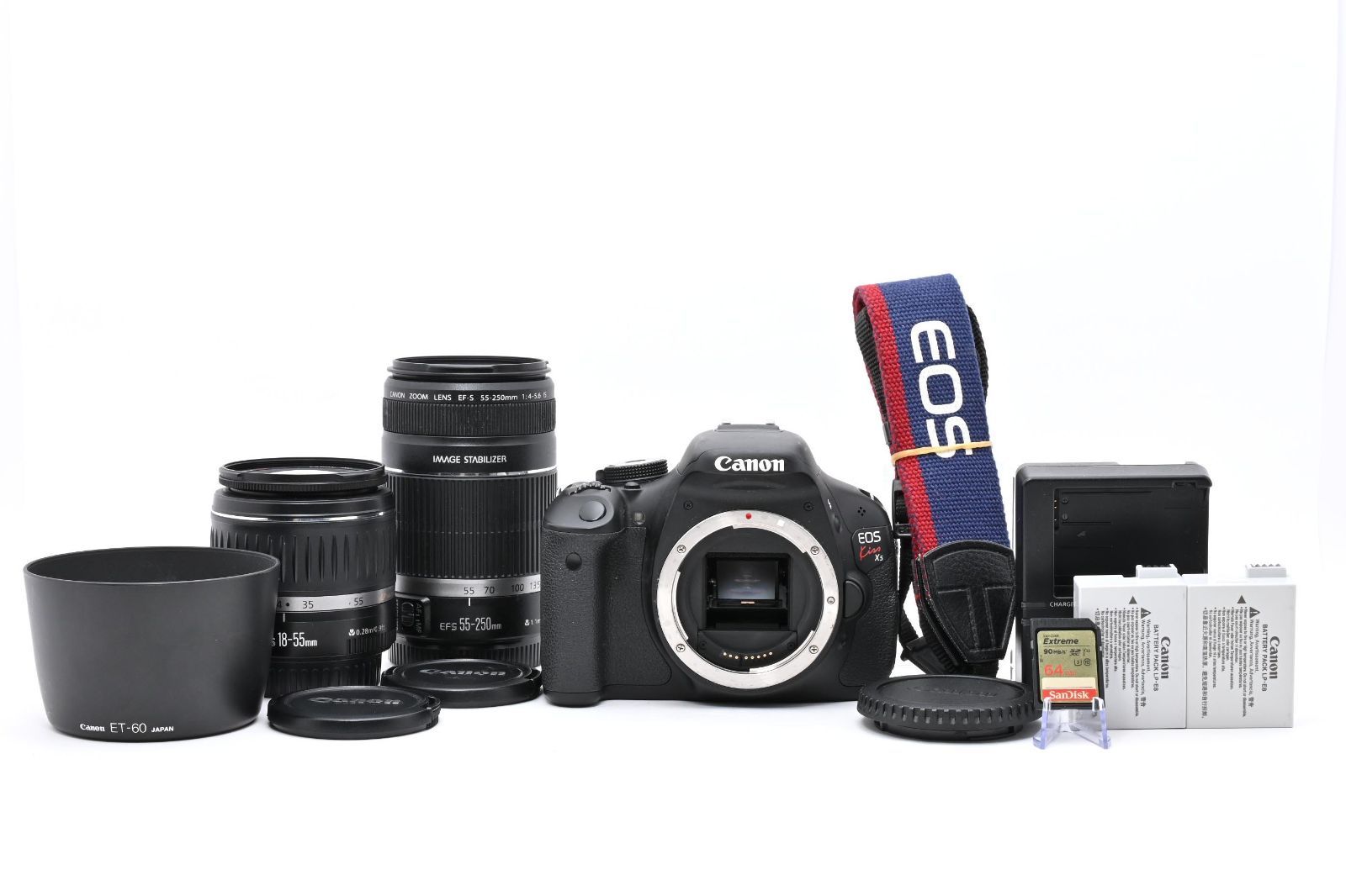 完動品】Canon EOS Kiss X5 ダブルズームキット バリアングル液晶で自