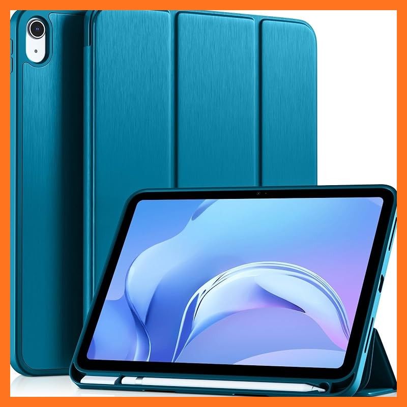 【新品】 Maledan 対応iPad 11世代 ケース 2025モデル - 11/10.9インチ 三つ折りスタンド ペンシル収納ホルダー付き 軽薄 軽量 オートスリープ機能対応 耐衝撃 対応iPad 10世代 ケースオーロラ ブルー
