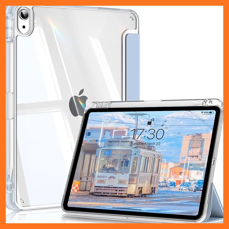 【新品】 SQBEBS iPad 11世代 ケース (A16) 2025 iPad 第11/10世代 10.9インチ 2022 透明 アクリル カバー ペンシルホルダー付き 三つ折りスタンド Touch IDと オートスリープ 機能対応 超スリムス 耐衝撃 0