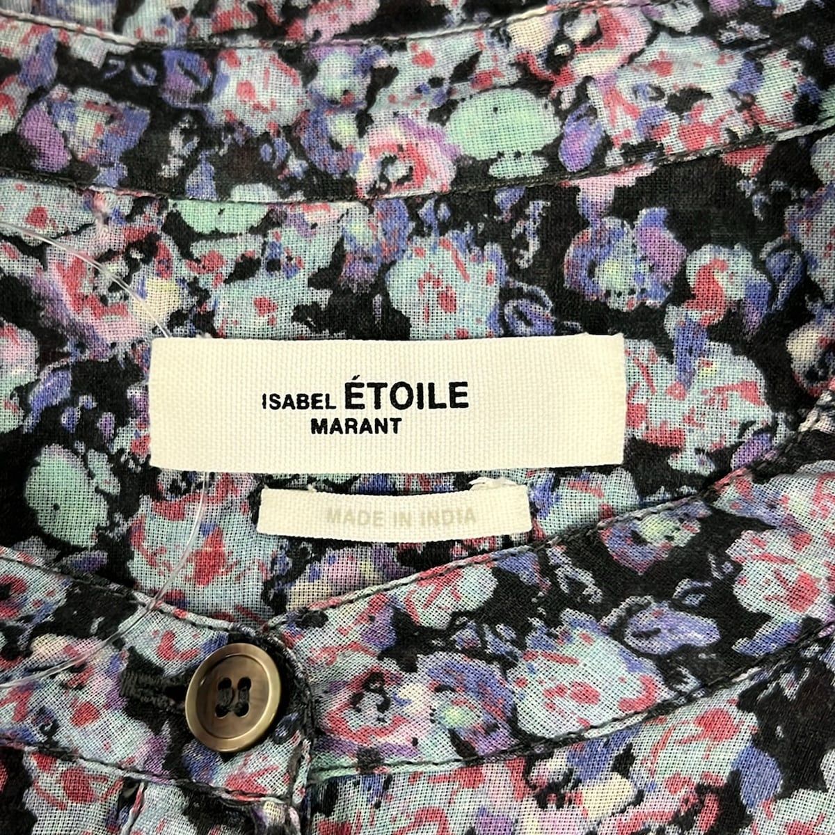 ISABEL MARANT ETOILE(イザベルマランエトワール) 長袖カットソー サイズ34 S レディース - ブルー×ボルドー×マルチ Vネック/花柄 美品】 ISABEL MARANT ETOILE / イザベルマランエトワール | スエード