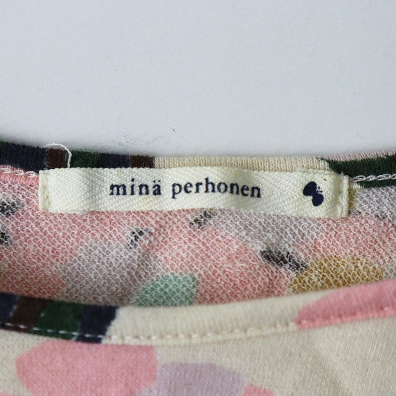 ミナペルホネン mina perhonen merci ワンピース 38＼オフホワイト