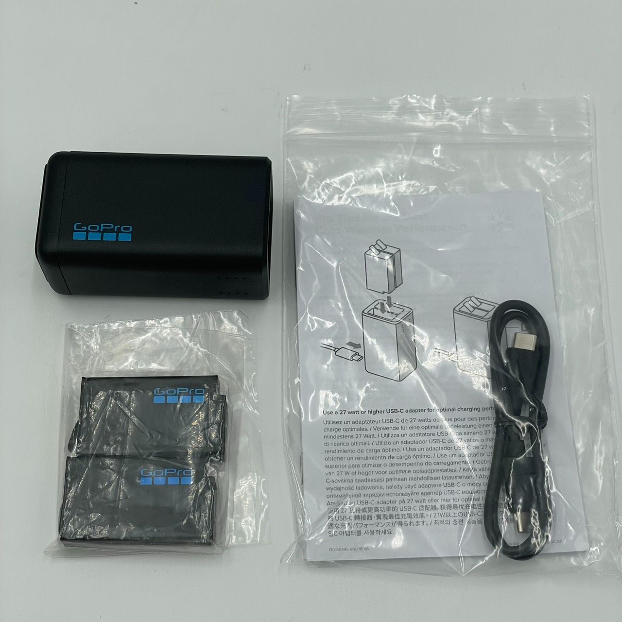 送料無料 GoPro MAX2 デュアルバッテリーチャージャー 純正バッテリー2個 使用2回 AMDBD-001 充電器
