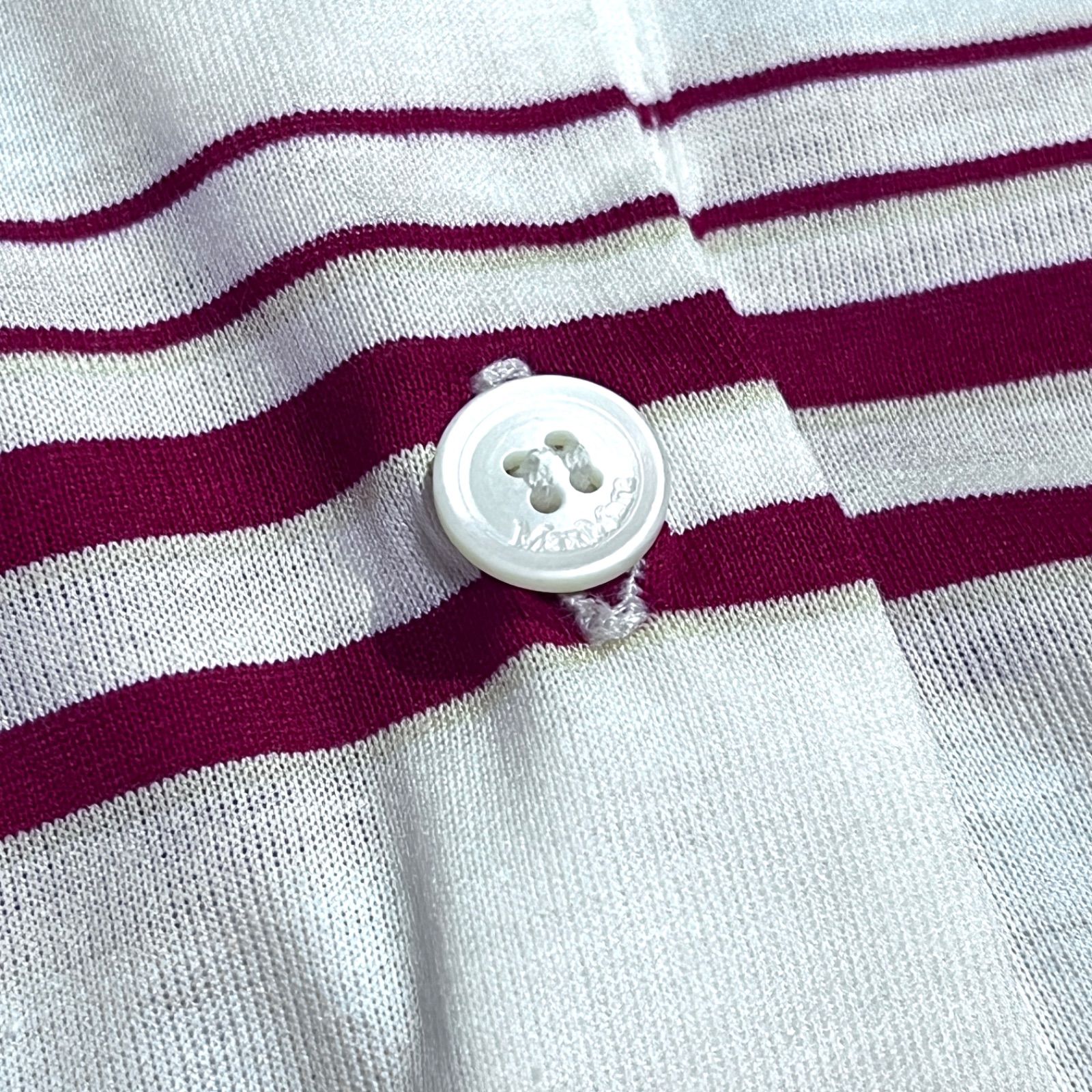 kV83 新品 Max Mara 白タグ ロゴ刺繍 M字刺繍 月桂樹 半袖 ポロシャツ 