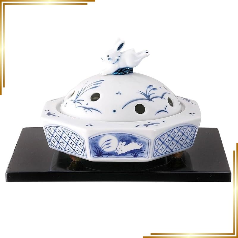 【新品】 薬師窯 香炉風 うさぎ 蚊遣器（蚊取り線香ホルダー） 0