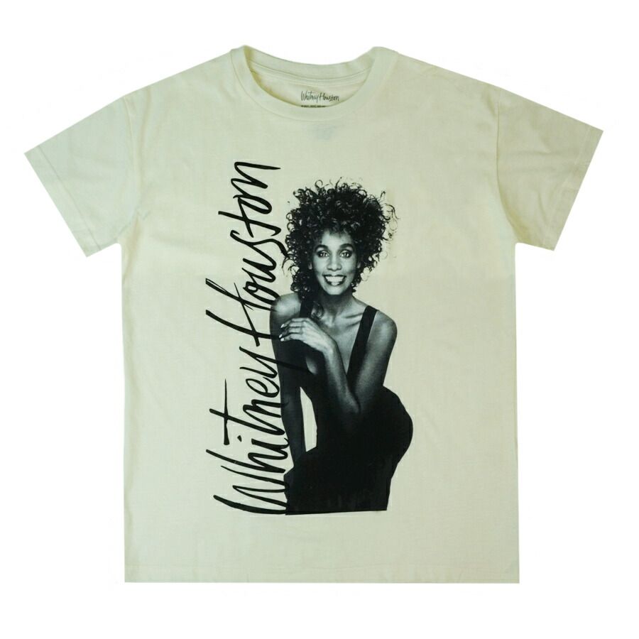 メンズ レディース TシャツWHITNEY HOUSTON PHOTO LOGO TEE