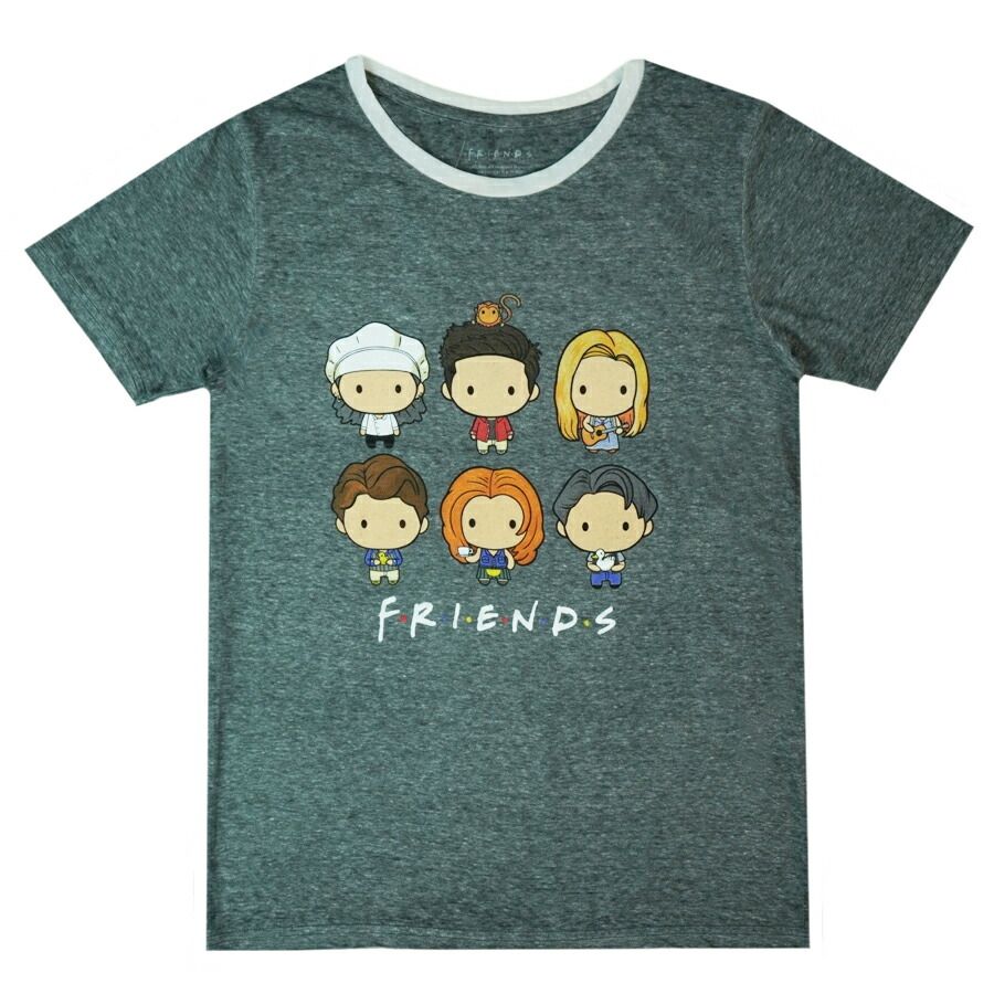 メンズ レディース TシャツFRIENDS CHIBI CHARACTER GRAPHIC TEE