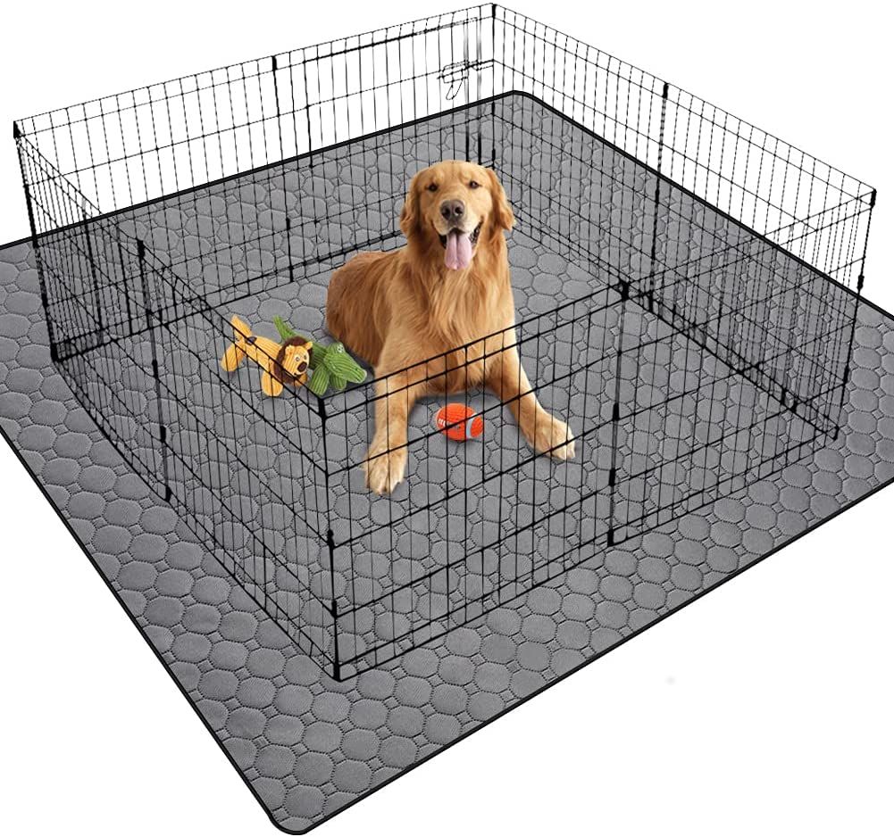 ペットシーツ 洗える ペット用おしっこマット 猫 犬用 おしっこパッド ペット用 トイレ下敷きマット 速乾 洗える 大判サイズ 多頭飼いに最適（グレー182*182cm）