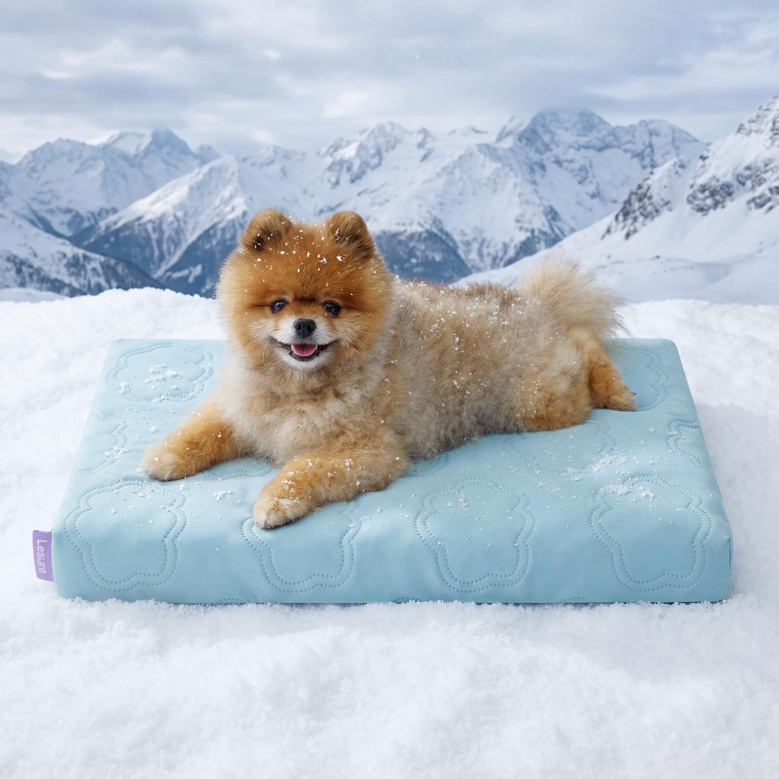 LESURE 犬 ベッド ひんやり 犬用クッション 冷感 夏用 Q-Max>0.5 冷却マット 取り外し・洗濯可能なカバー付き 通気性 滑り止め 暑さ対策 猫/小型犬/中型犬用