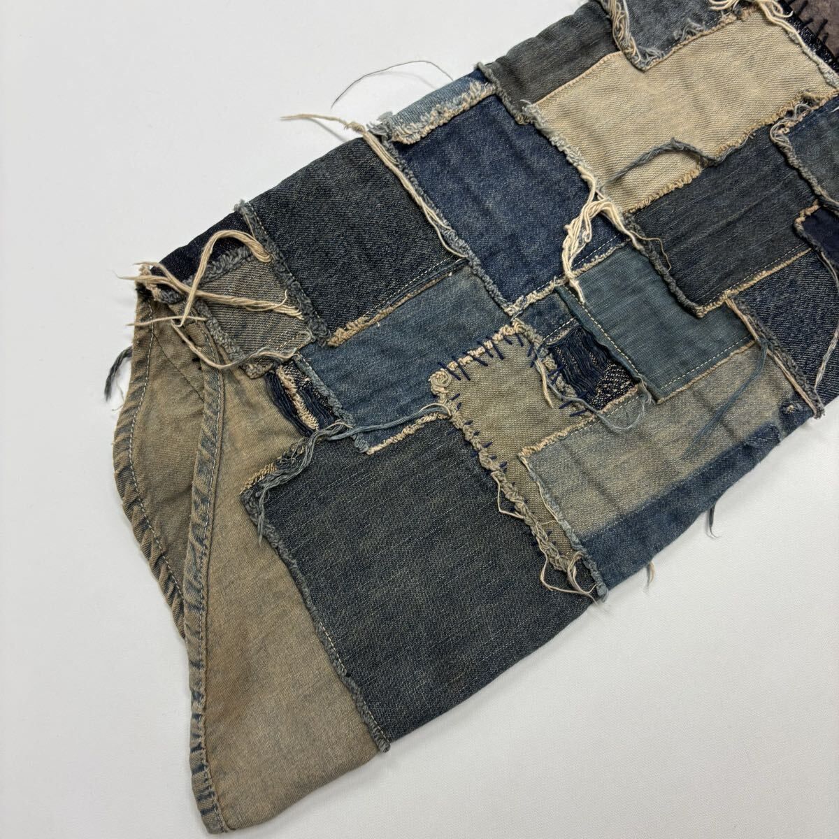25ss 未使用 Minus (-) マイナス 瘡蓋 パッチワーク デニム パンツ Lot
