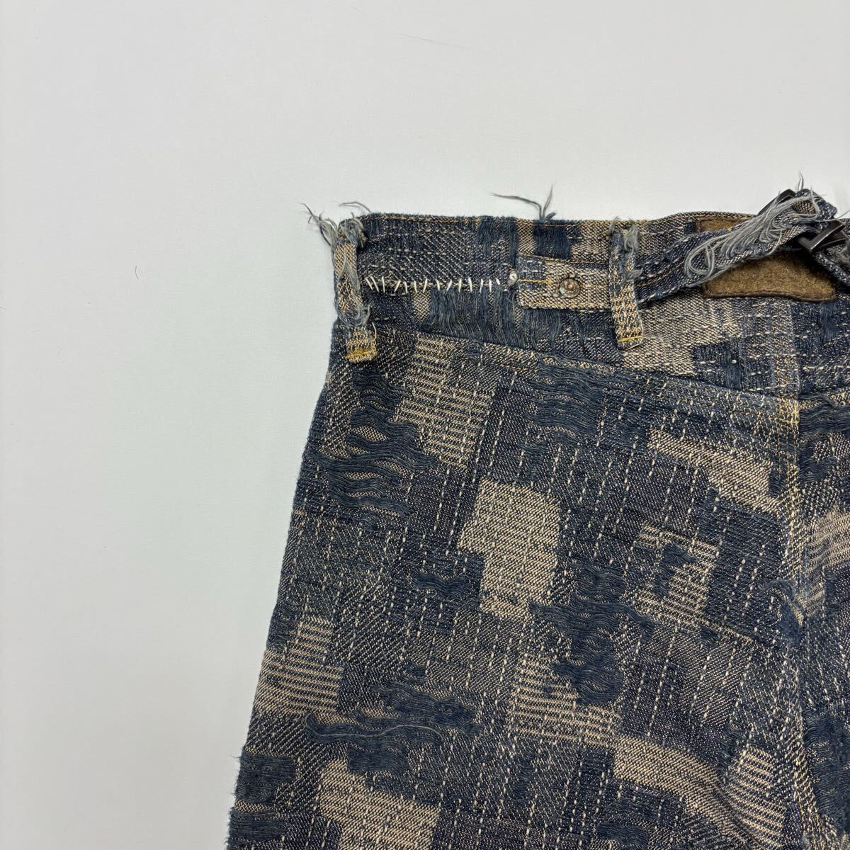 25ss 未使用 Minus (-) マイナス 瘡蓋 パッチワーク デニム パンツ Lot