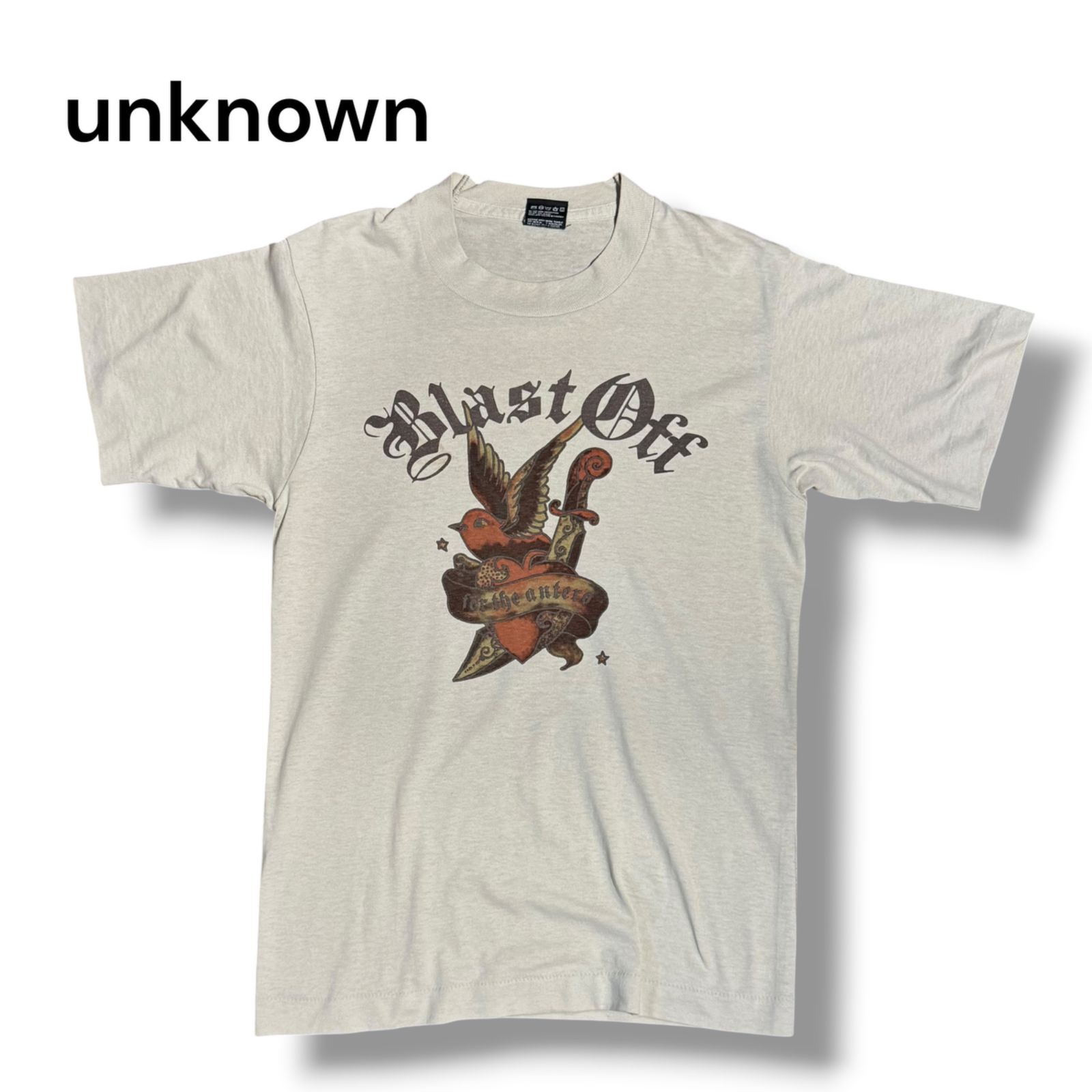 90s USA製 Fruit of the Loom BEST Tシャツ タトゥー柄 スワロー 