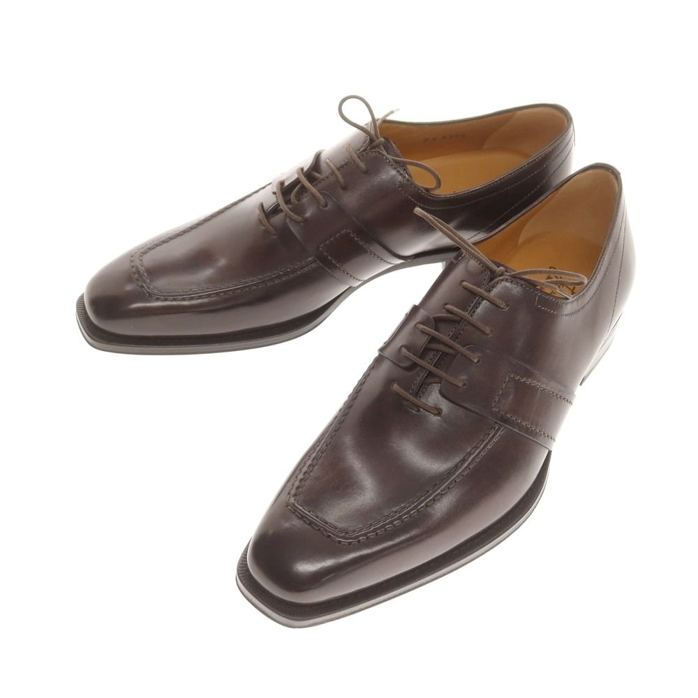 【中古】【未使用】フランチェスコ ベニーニョ FRANCESCO BENIGNO Uチップ ドレスシューズ ダークブラウン【サイズ7 1/2】【メンズ】
