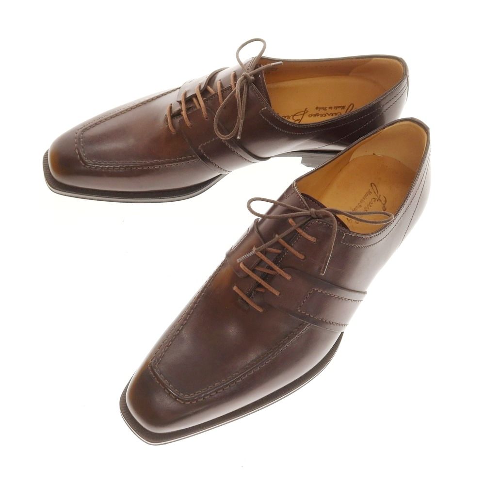 【中古】フランチェスコ ベニーニョ FRANCESCO BENIGNO Uチップ ドレスシューズ ダークブラウン【サイズ7】【メンズ】