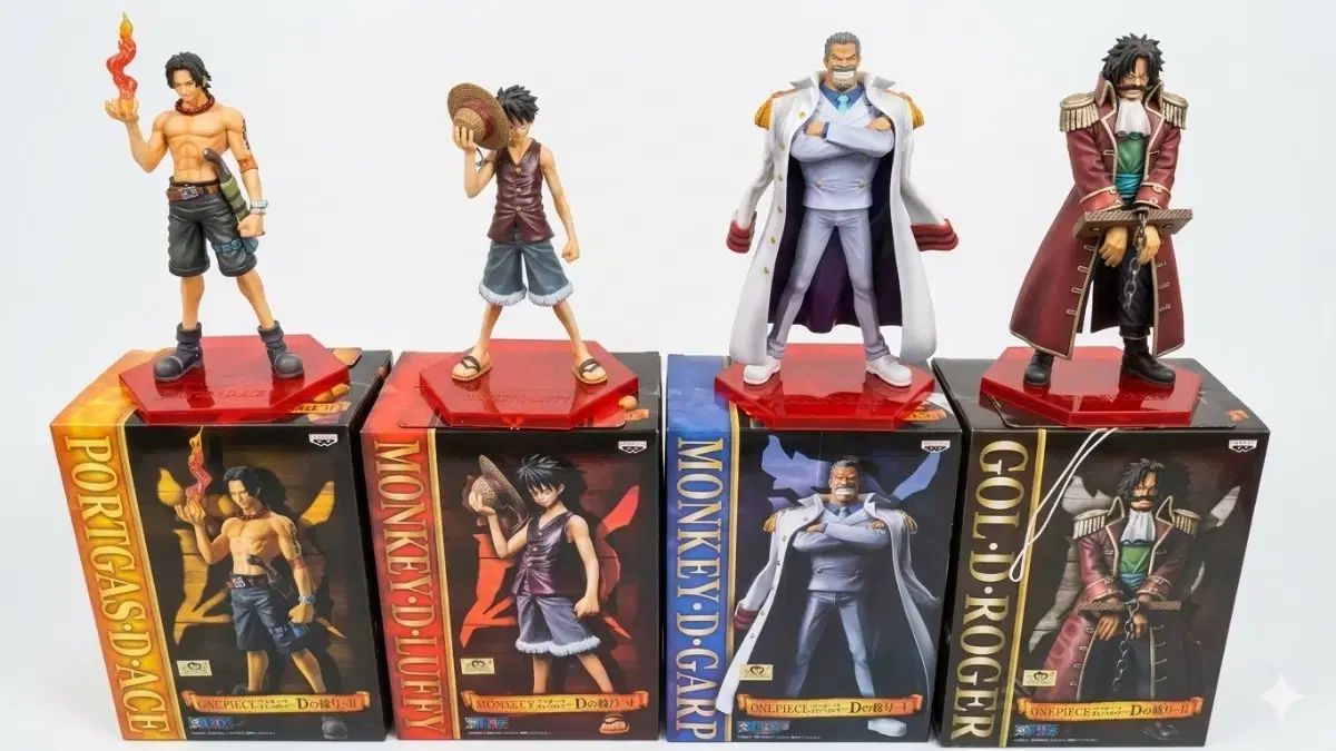 ONE PIECE D の称号 エース ルフィ ガープ ゴールド・ロジャー 
