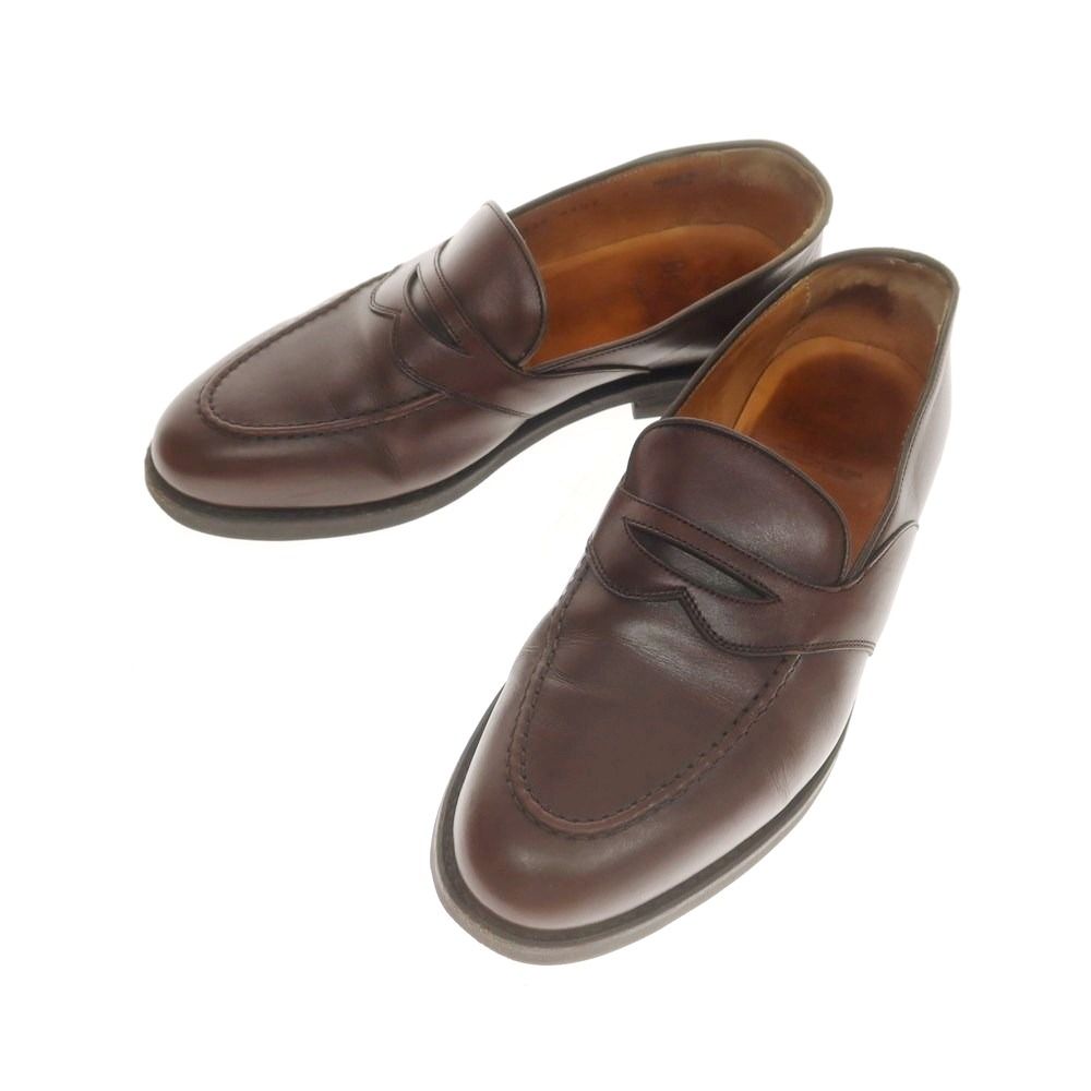 【中古】バーウィック BERWICK コイン ローファー ダークブラウン【サイズ7】【メンズ】