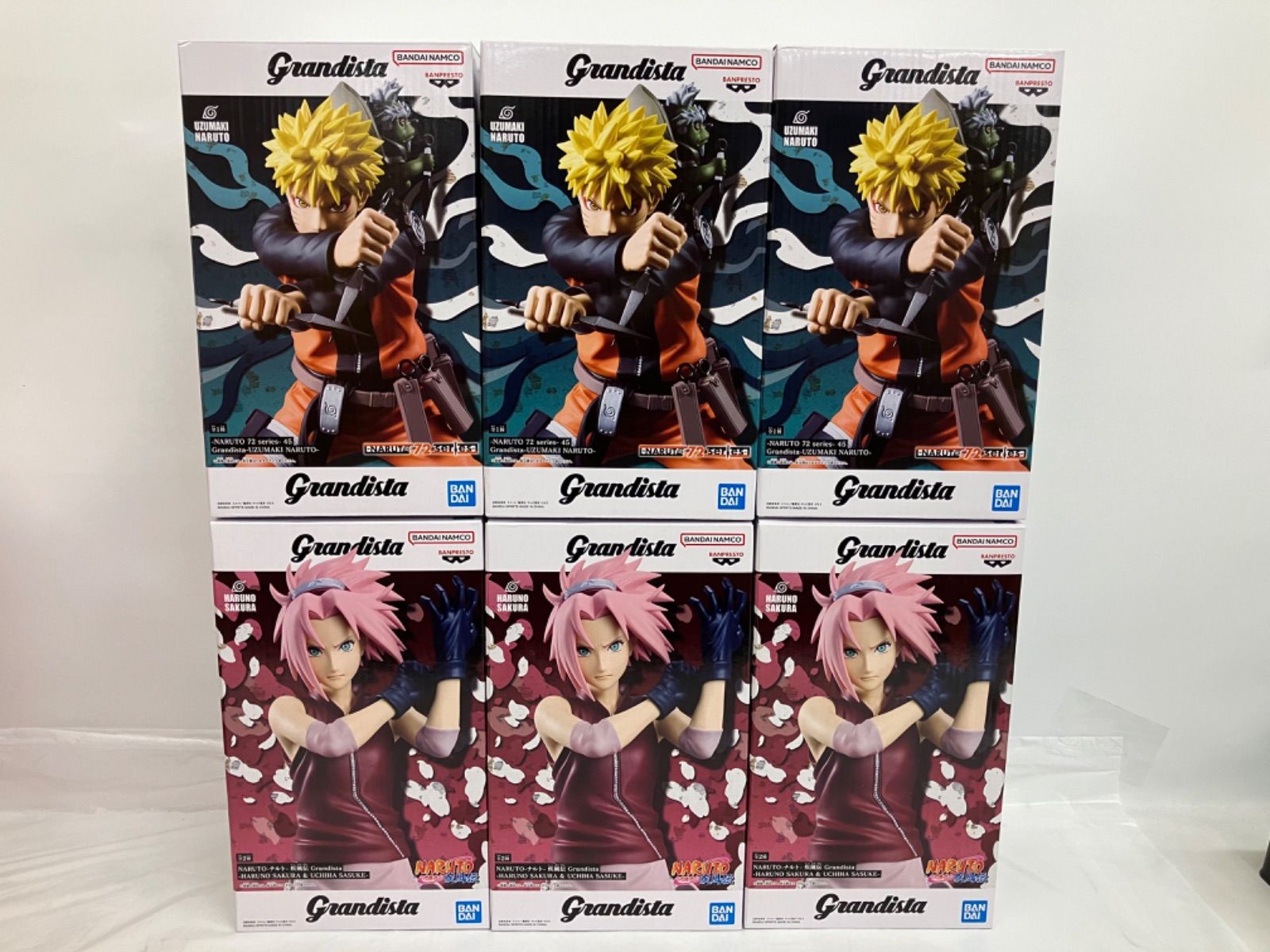 NARUTO-ナルト- 疾風伝 Grandista 春野サクラ　4個セット 未開封 NARUTO疾風伝 Grandistaフィギュア うずまきナルト 春野サクラ