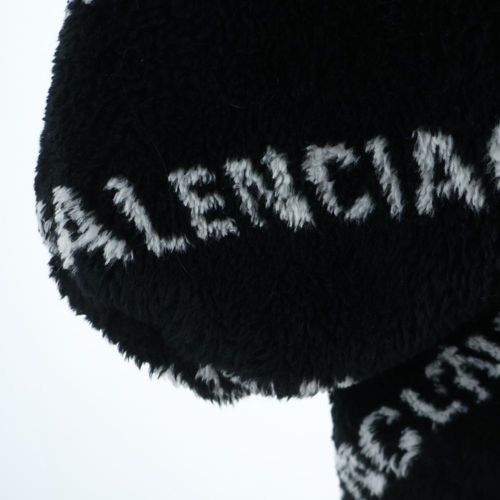 BALENCIAGA (バレンシアガ) 19AW ALLOVER LOGO FLUFFY ZIP UP JACKET