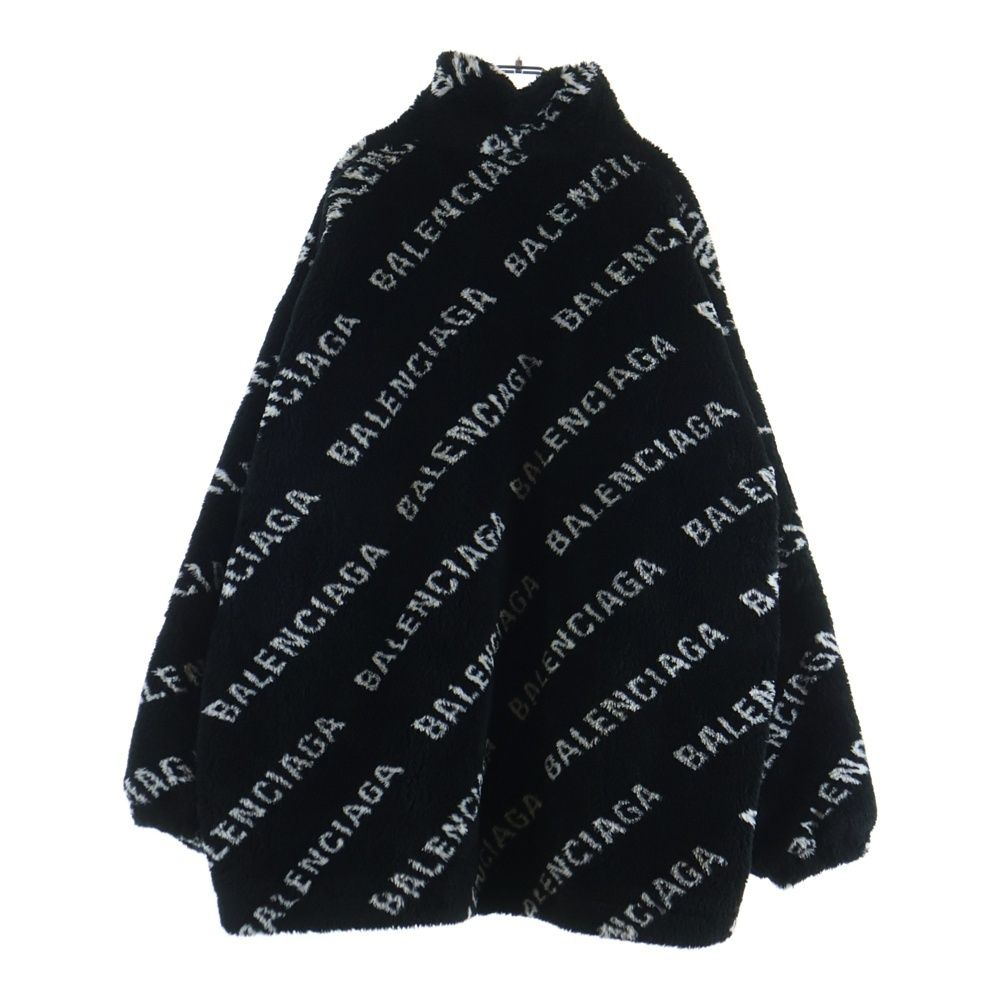 BALENCIAGA 19AW ブランケット ALL OVER LOGO BALENCIAGA (バレンシアガ) 19AW ALLOVER LOGO FLUFFY ZIP UP JACKET