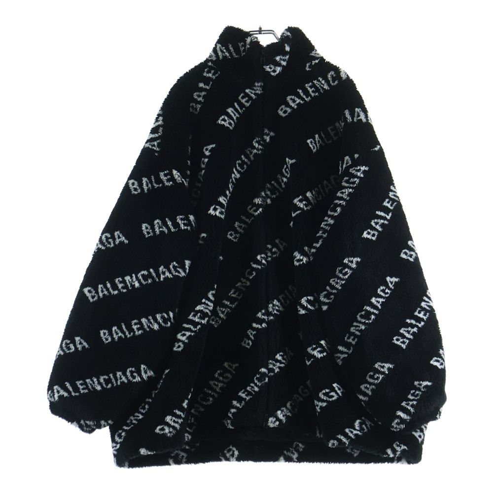 BALENCIAGA (バレンシアガ) 19AW ALLOVER LOGO FLUFFY ZIP UP JACKET