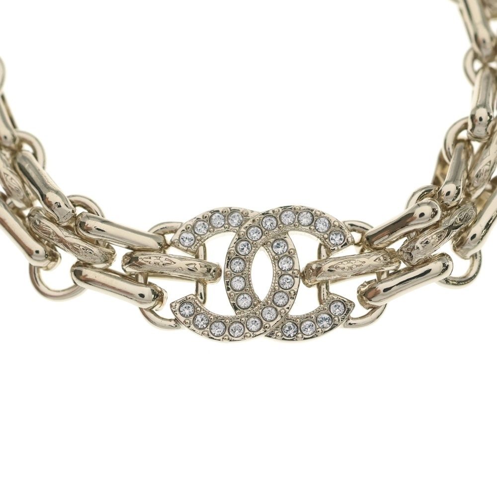 CHANEL (シャネル) ココマーク ラインストーン装飾 チェーン