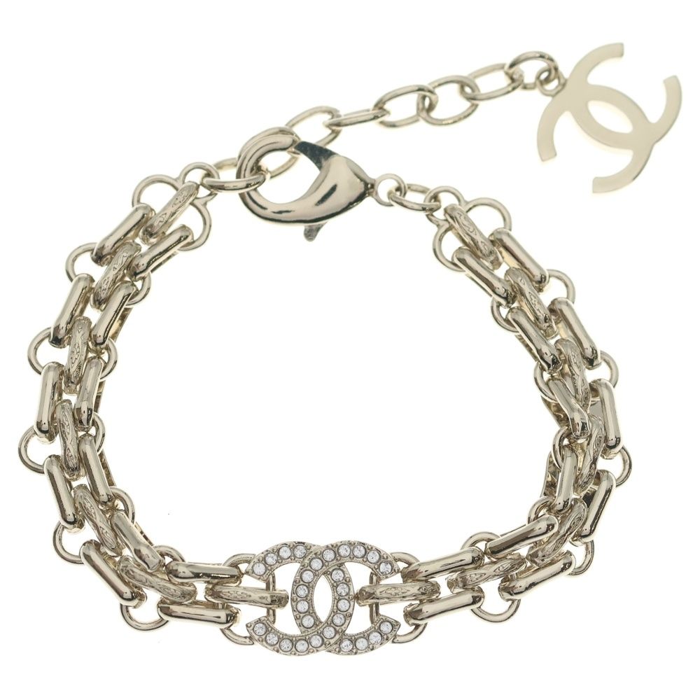 CHANEL (シャネル) ココマーク ラインストーン装飾 チェーン