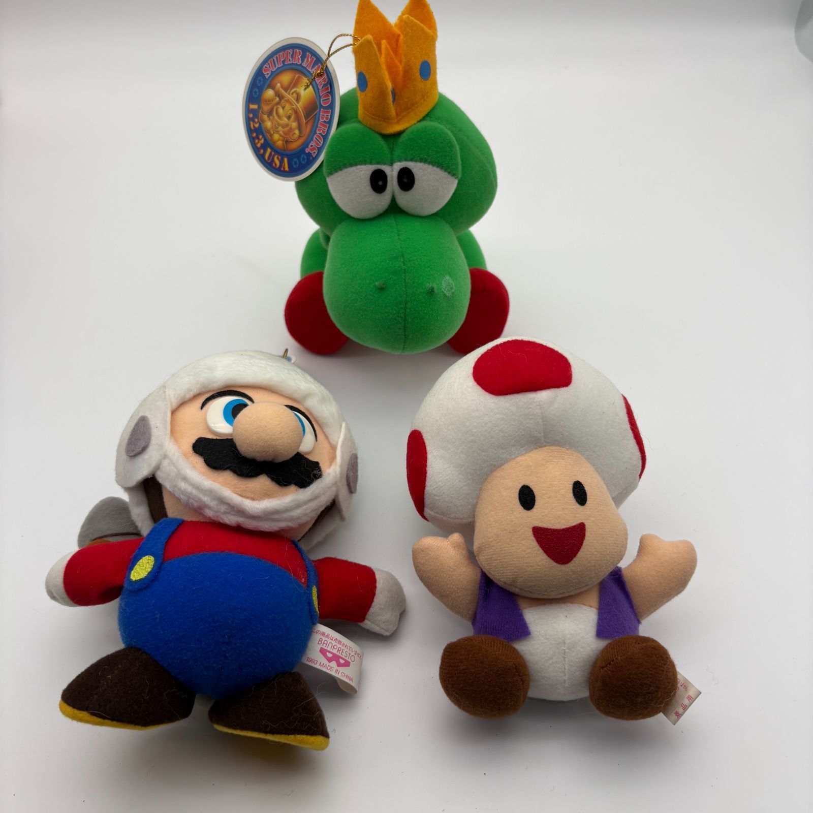 平成レトロ　1993 スーパーマリオワールドぬいぐるみ スーパーマリオコレクション 1993年 ぬいぐるみ 3点セット マリオ
